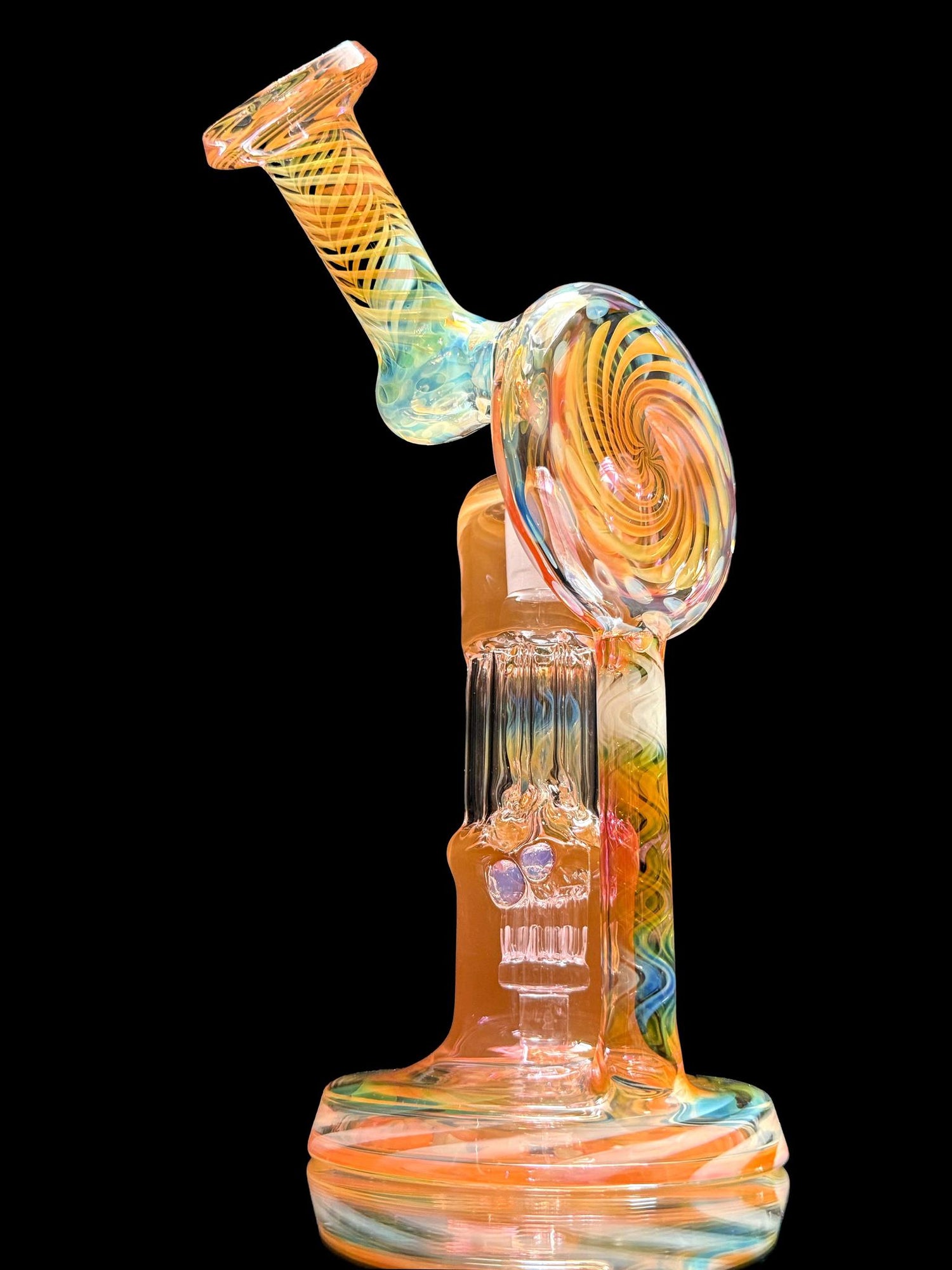 Leisure Glass 14mm Fumed Pillar Disk Recycler