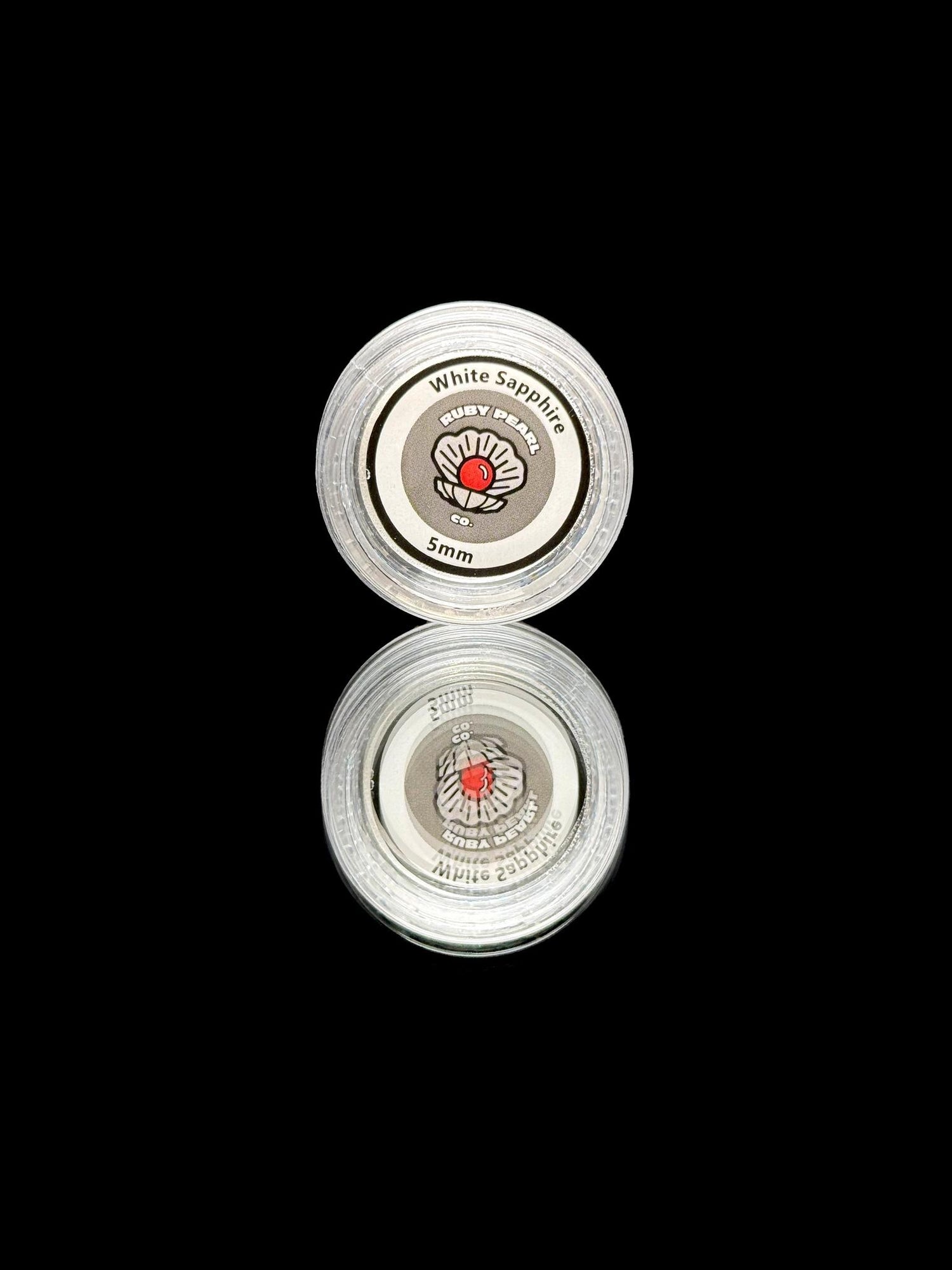 Ruby Pearl Co 5mm White Sapphire 2pk