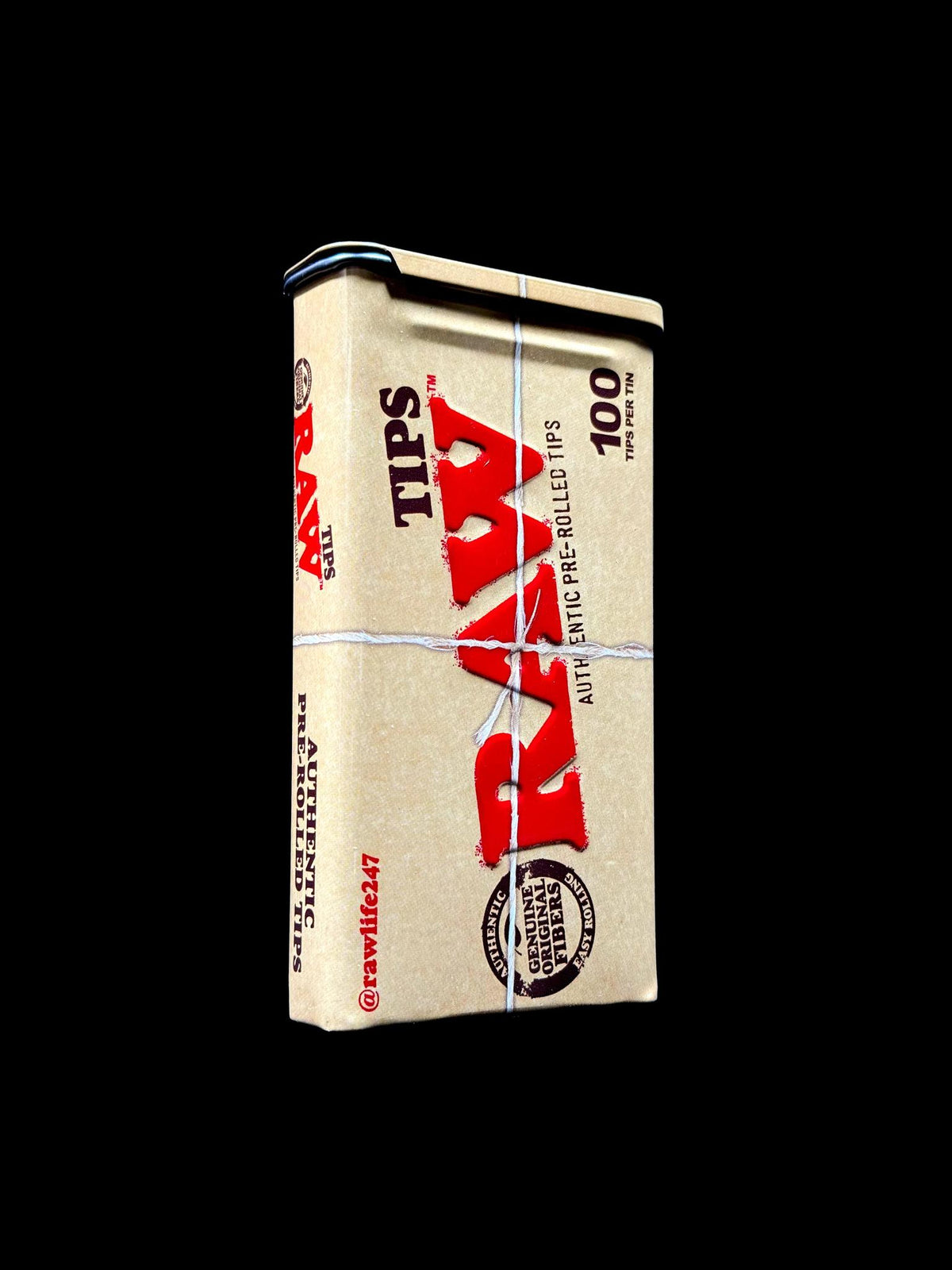 Raw Pre-Rolled Tips 100pk Tin