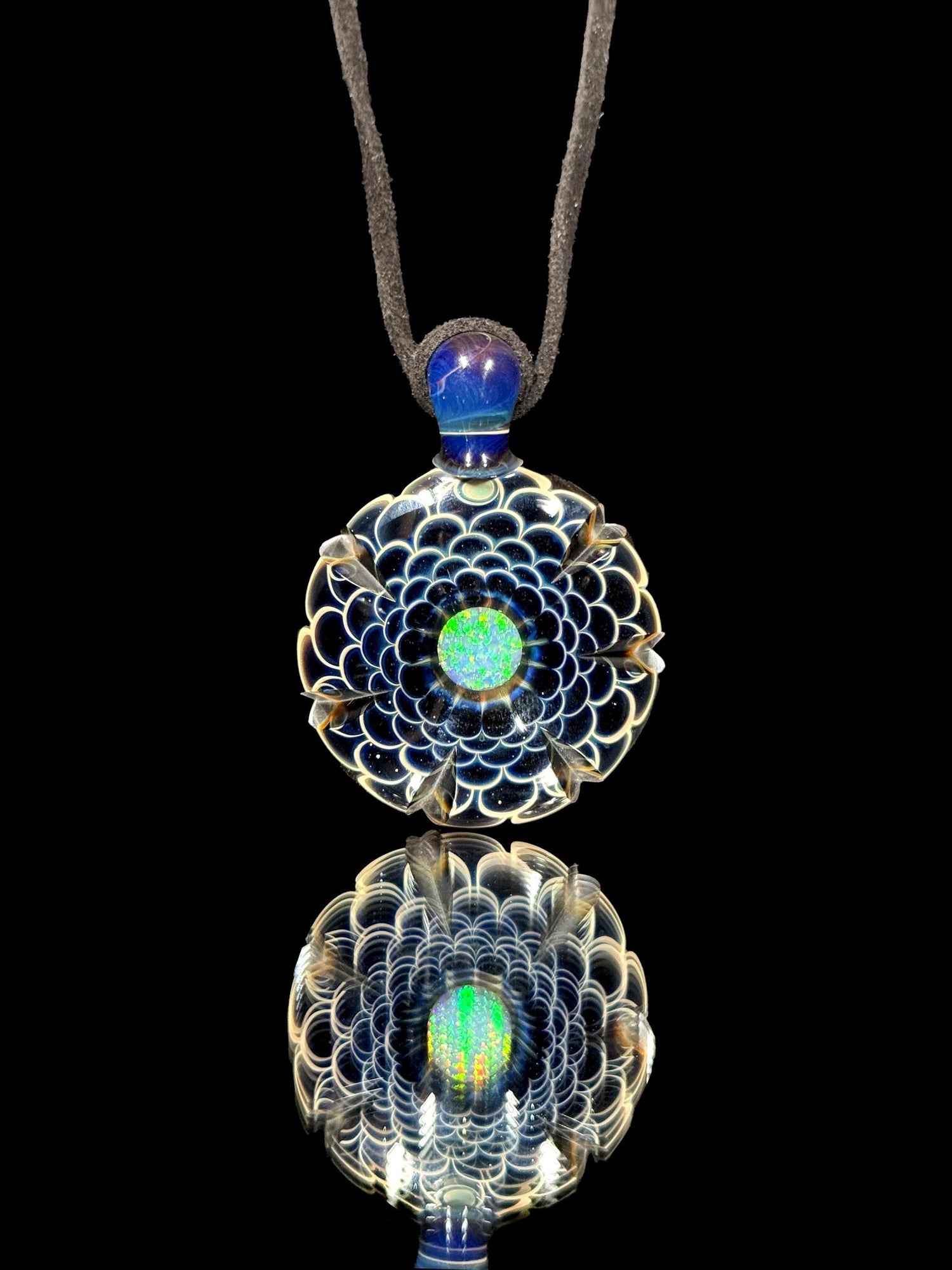 JuJu Glass Carved Dotstack Pendant