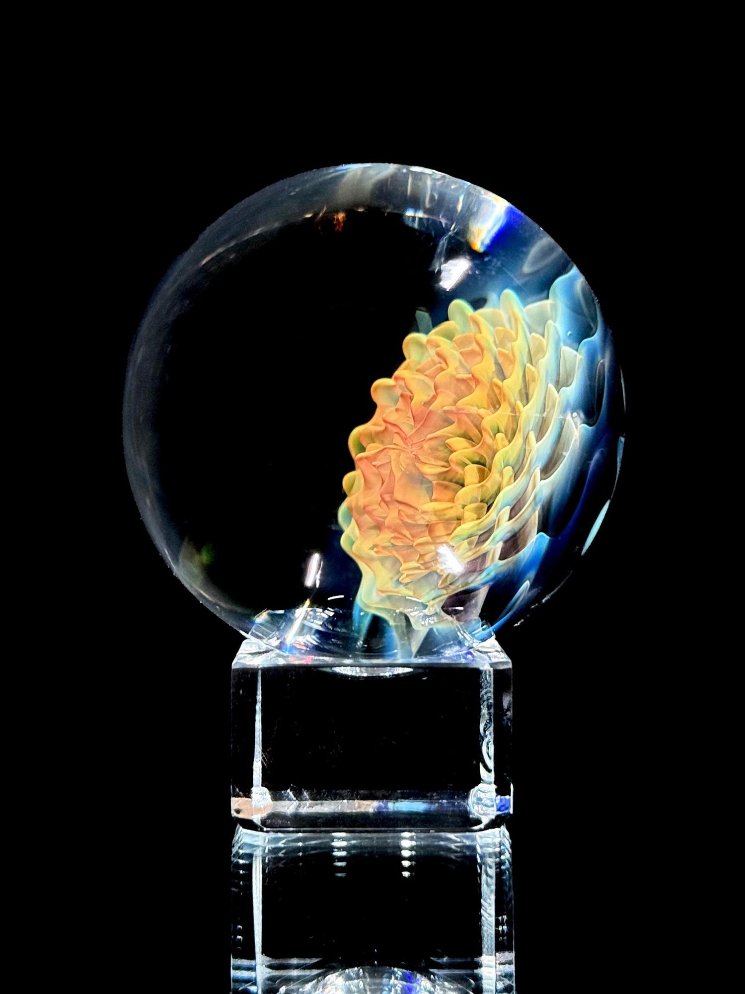 Florin Glass Lg Fumed Implosion Marble