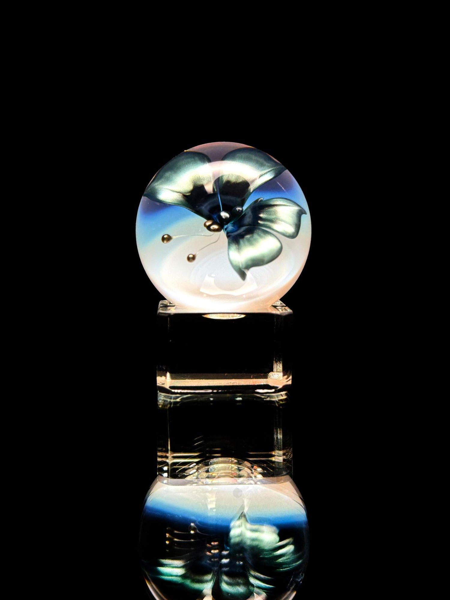Florin Glass Md Butterfly Marble