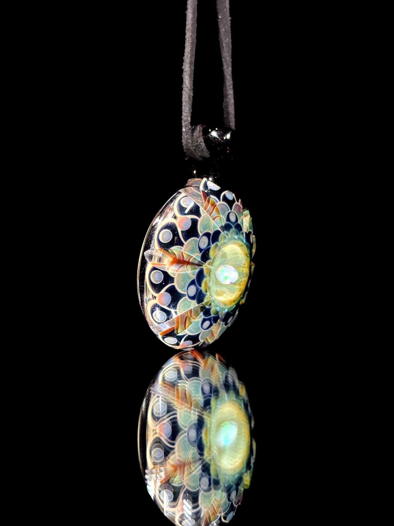 JuJu Glass Carved Dotstack Pendant