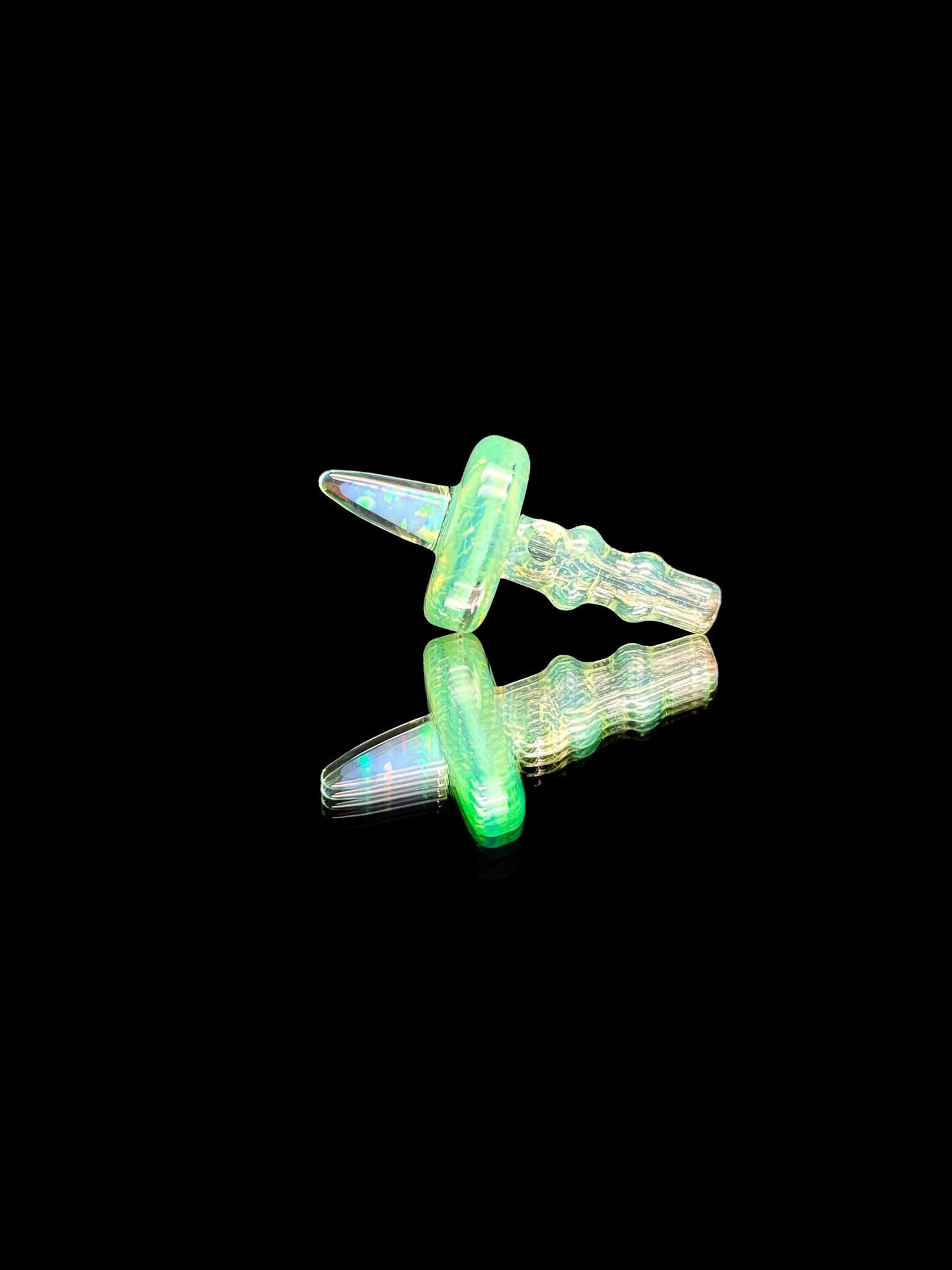 Bhoro Glass 10mm Opal Spike Joystick