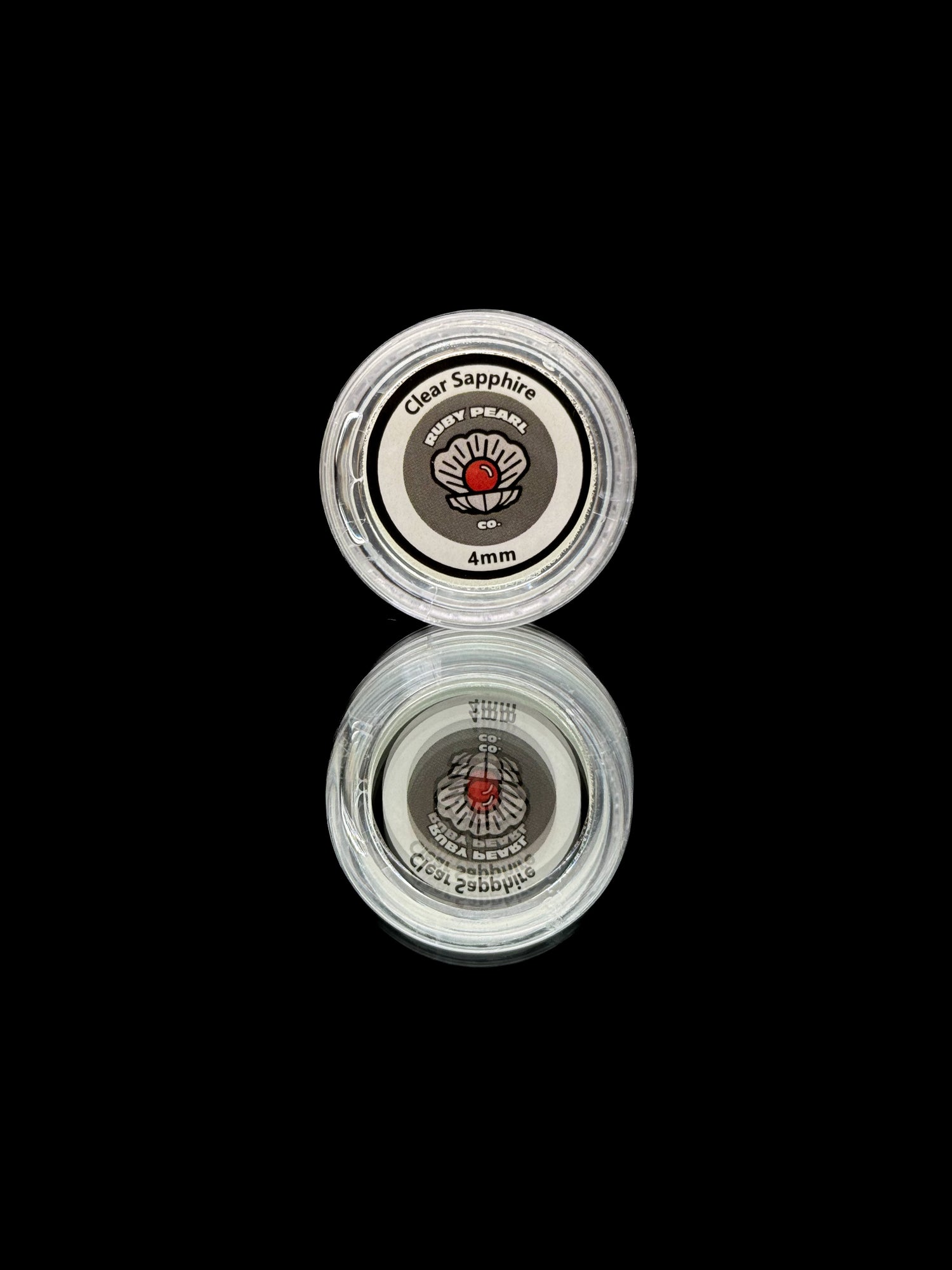 Ruby Pearl Co 4mm Clear Sapphire 2pk