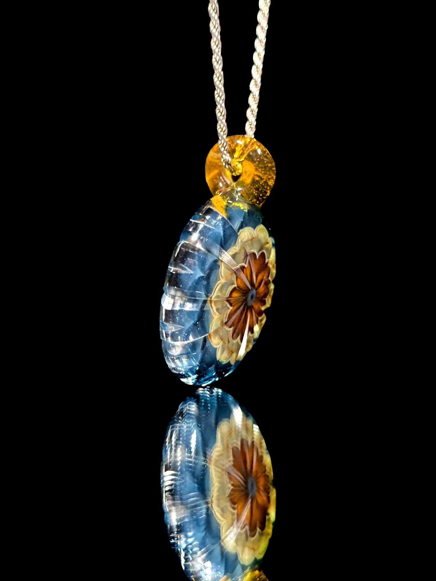 JuJu Glass Carved Dotstack Pendant