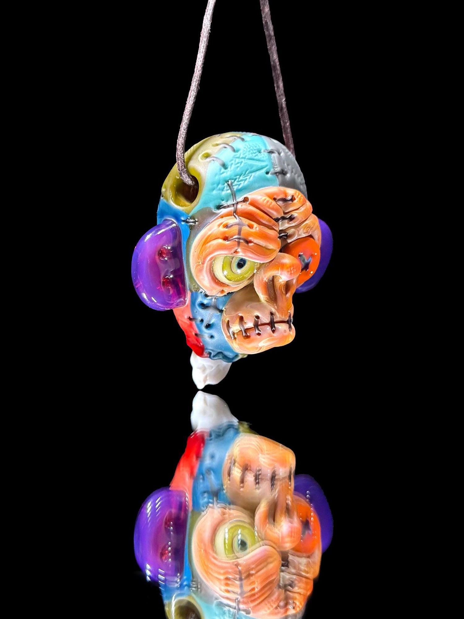 Muller x Coyle Quilted Monkey Head Pendant