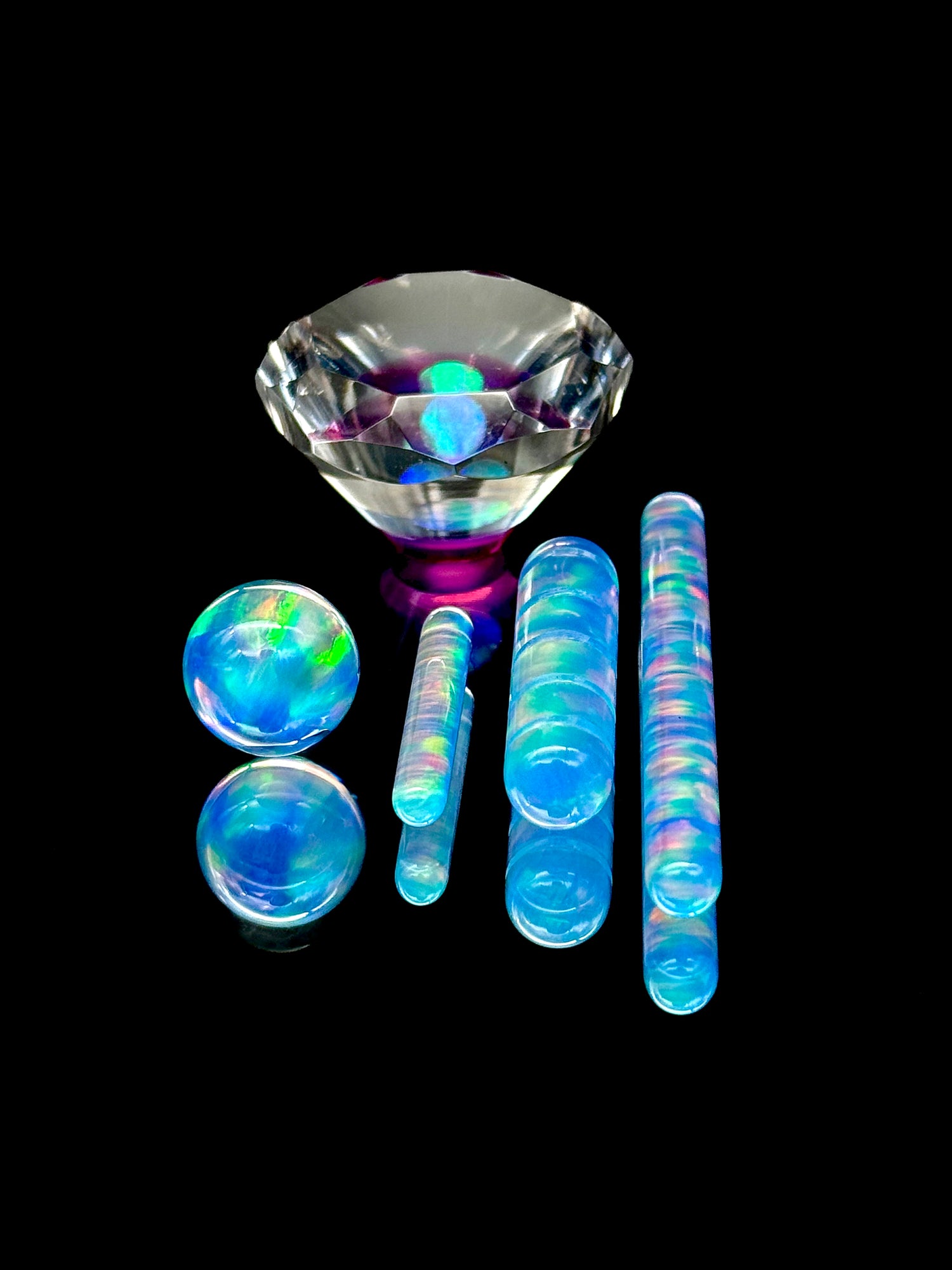 Murdoc Glass 5pc Faceted Slurper Set
