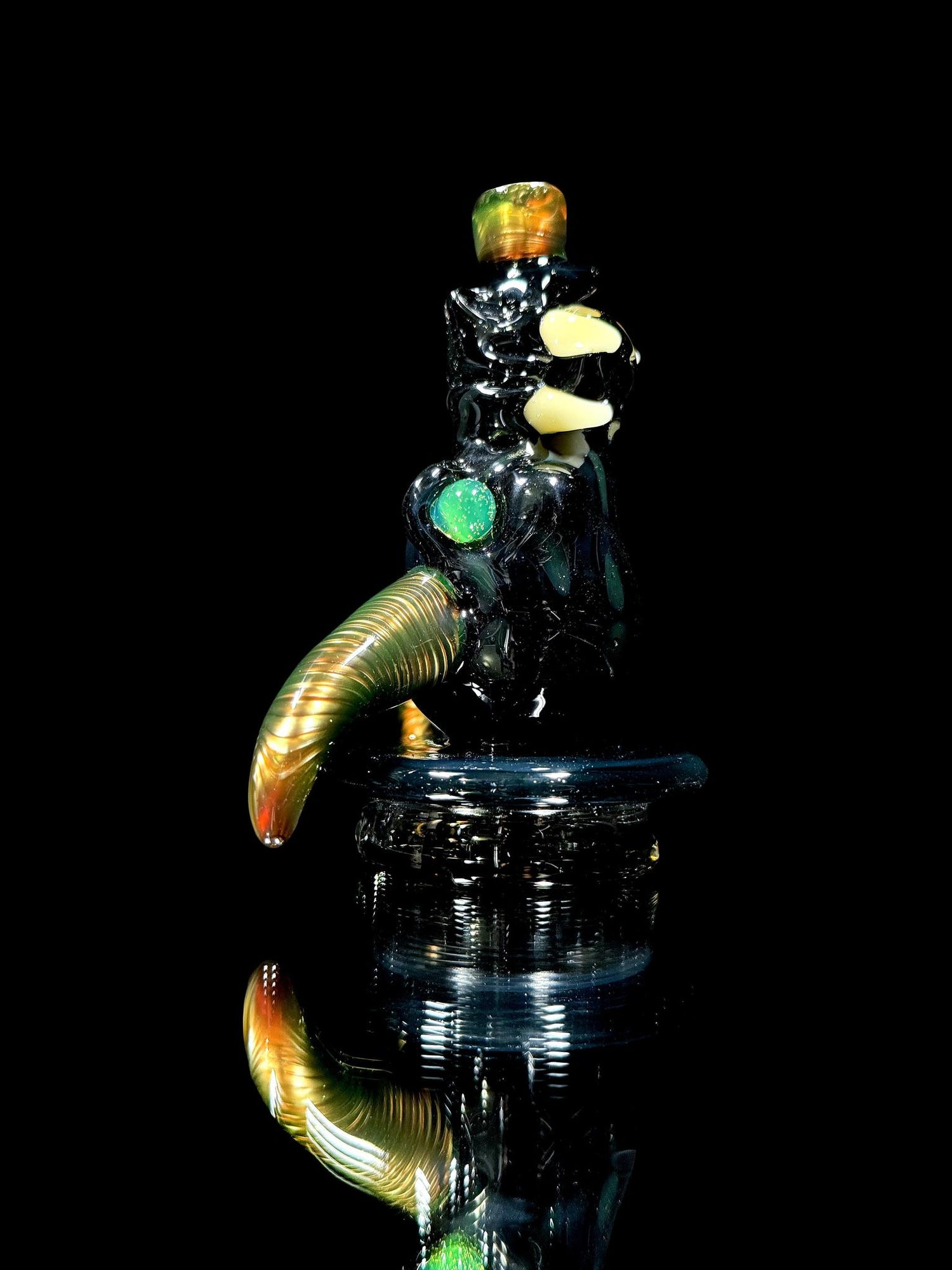 Tony Kazy x Indo Glass x Geoff Made Glass Dragon Head Peak Uv Dry Top
