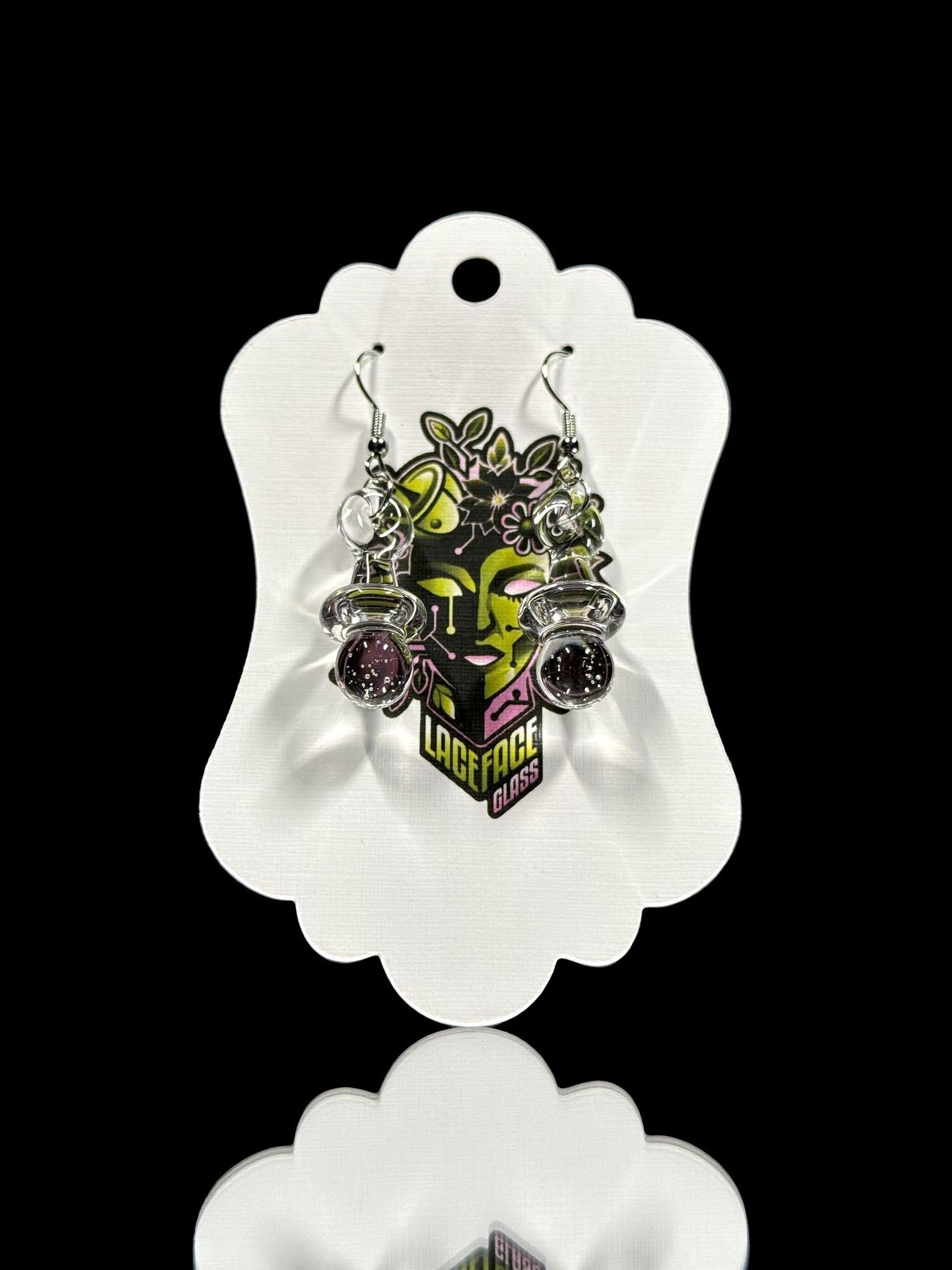 LaceFace Glass Uv Earrings