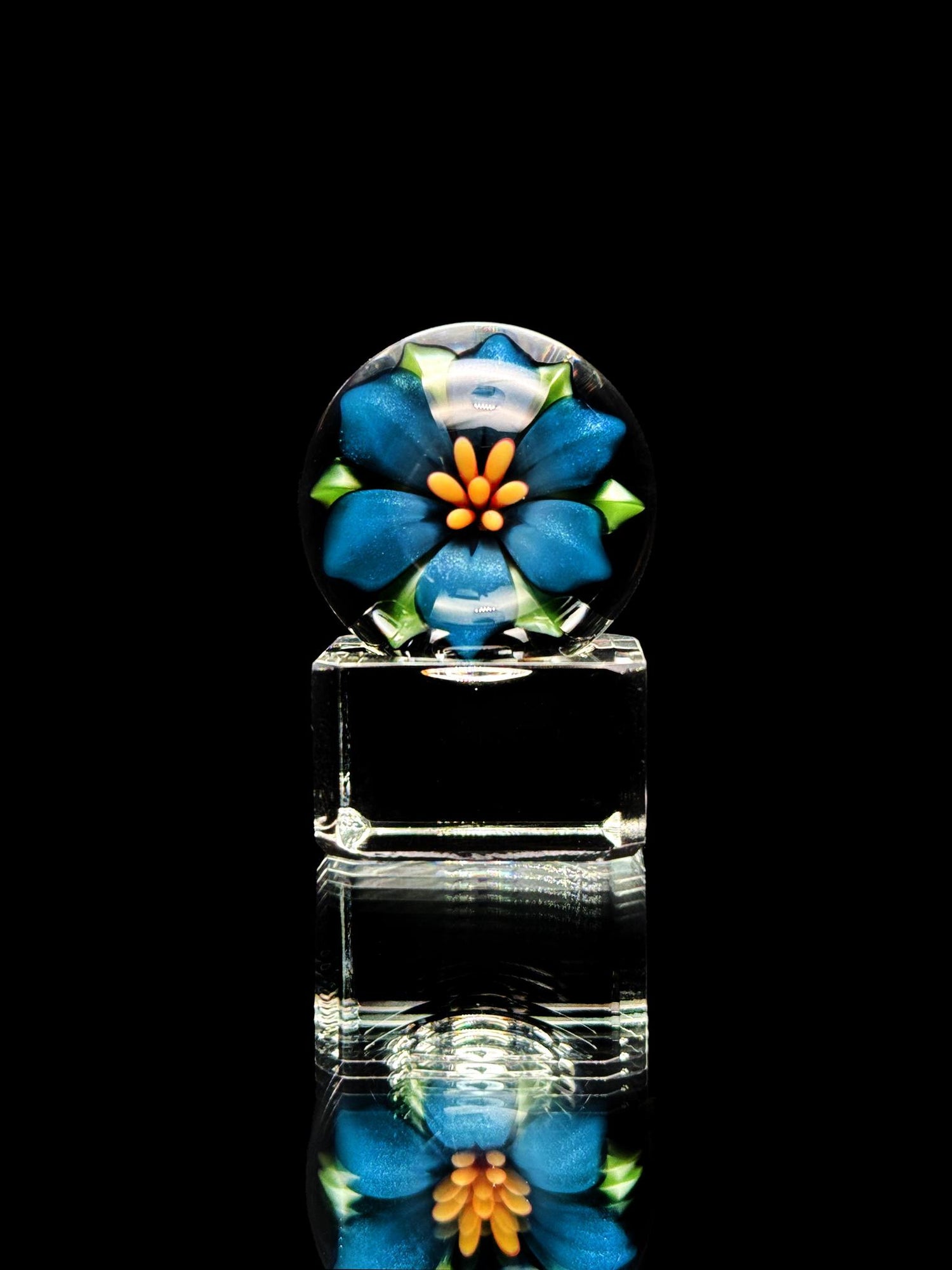 Florin Glass Flower Marble
