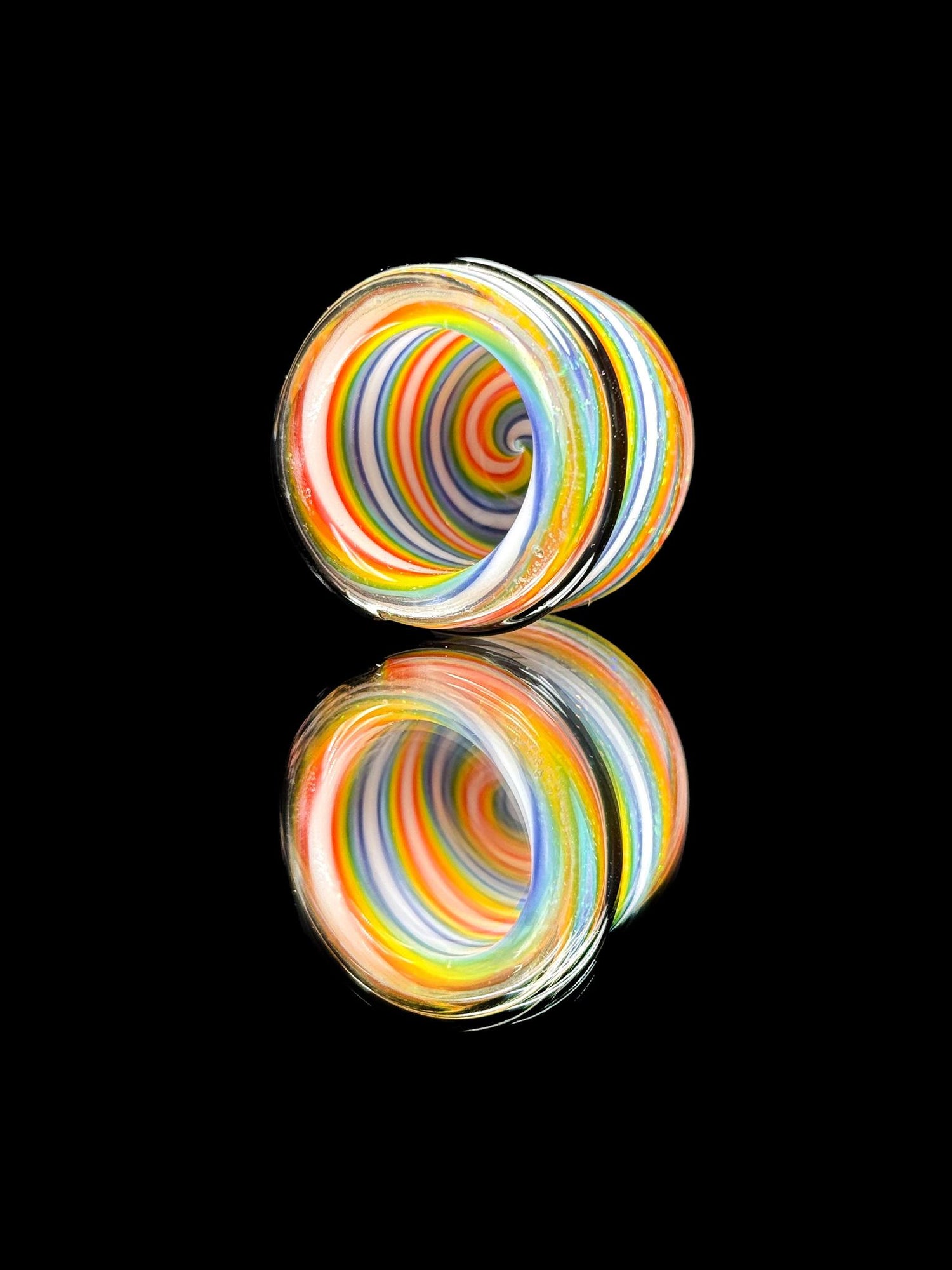 Empty 1 Glass Opal Spiral Micro Jar