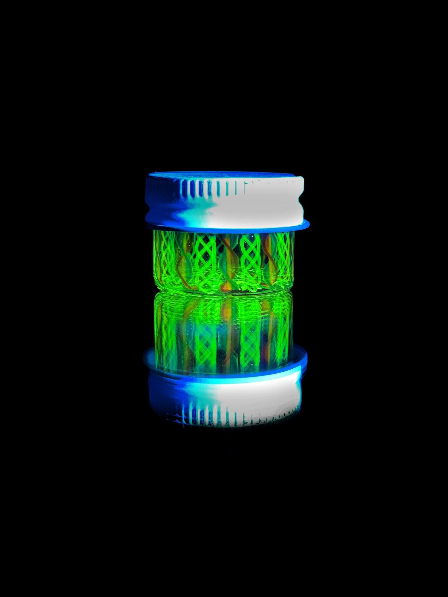 Empty 1 Glass Cane Worked Micro Jar