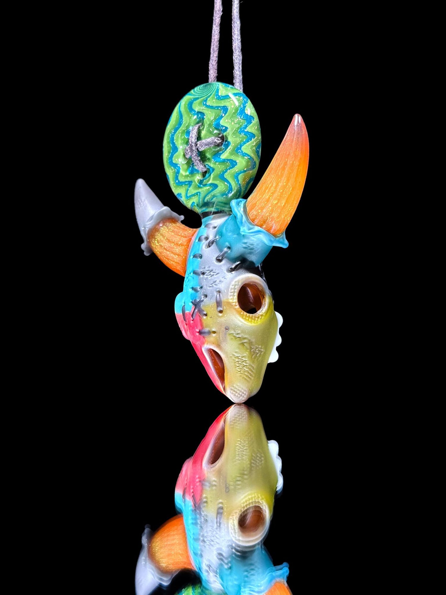 Muller x Darby Quilted Cow Skull Pendant