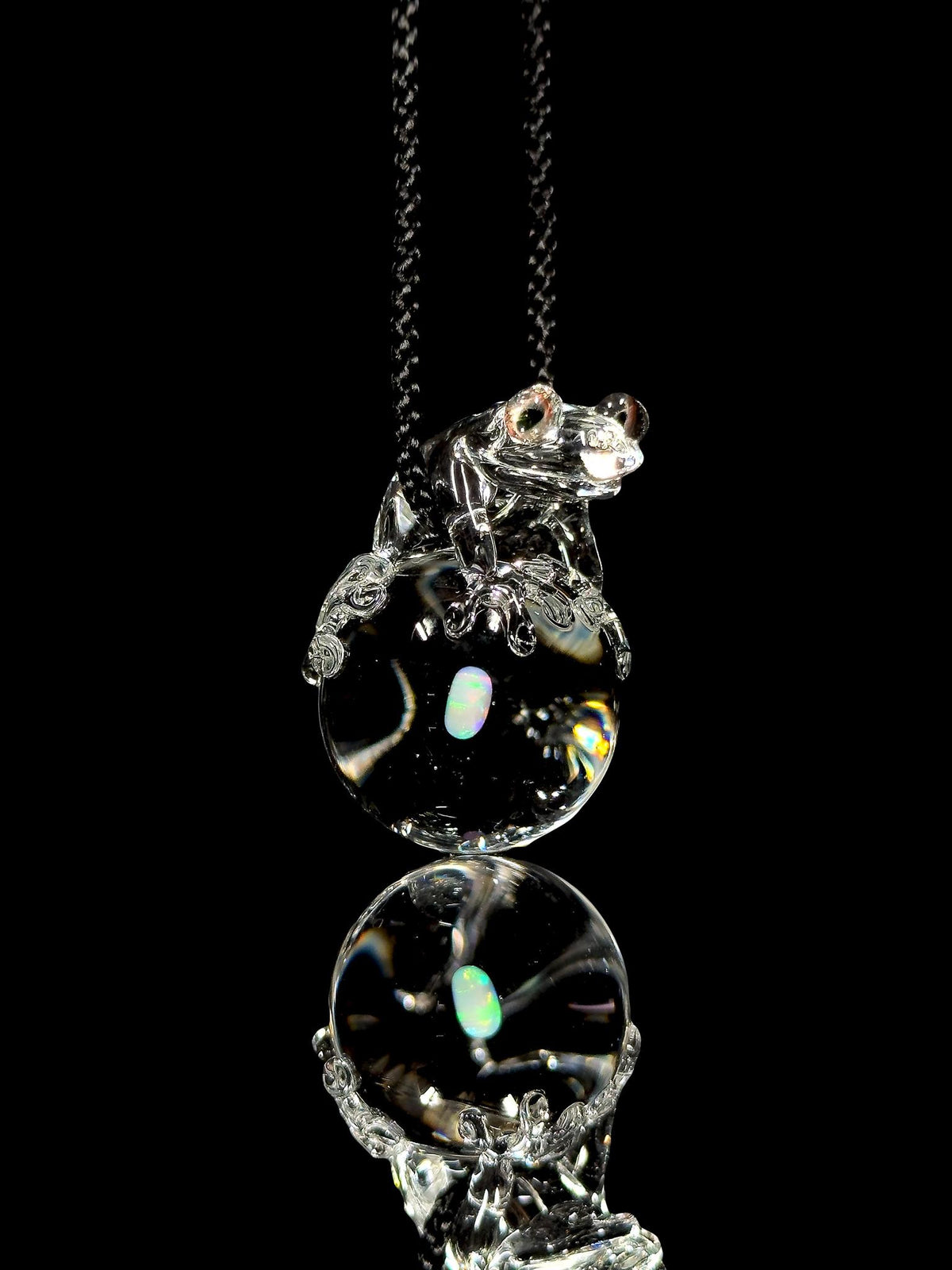 Kengtaro Glass Frog Pendant