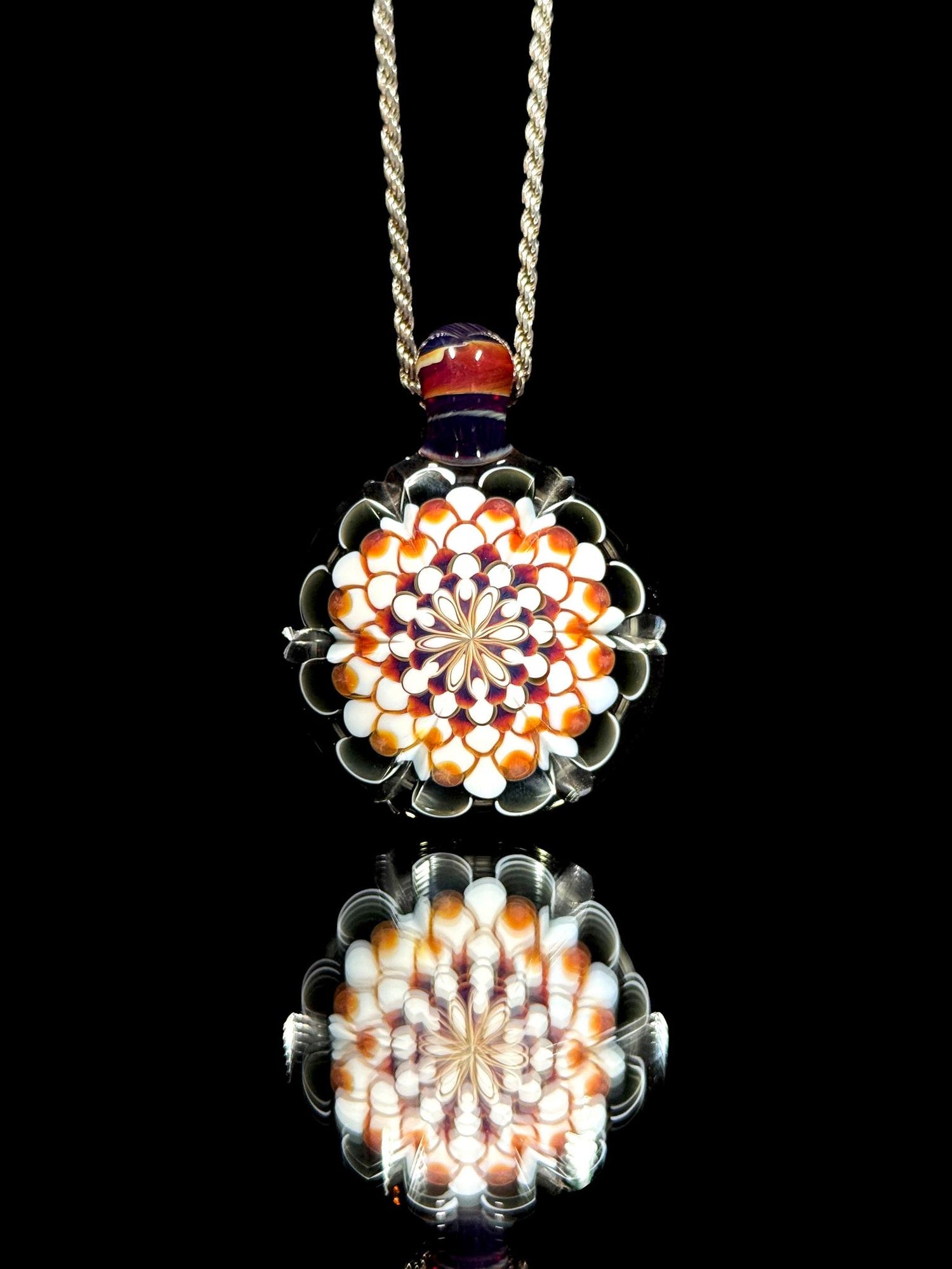 JuJu Glass Carved Dotstack Pendant