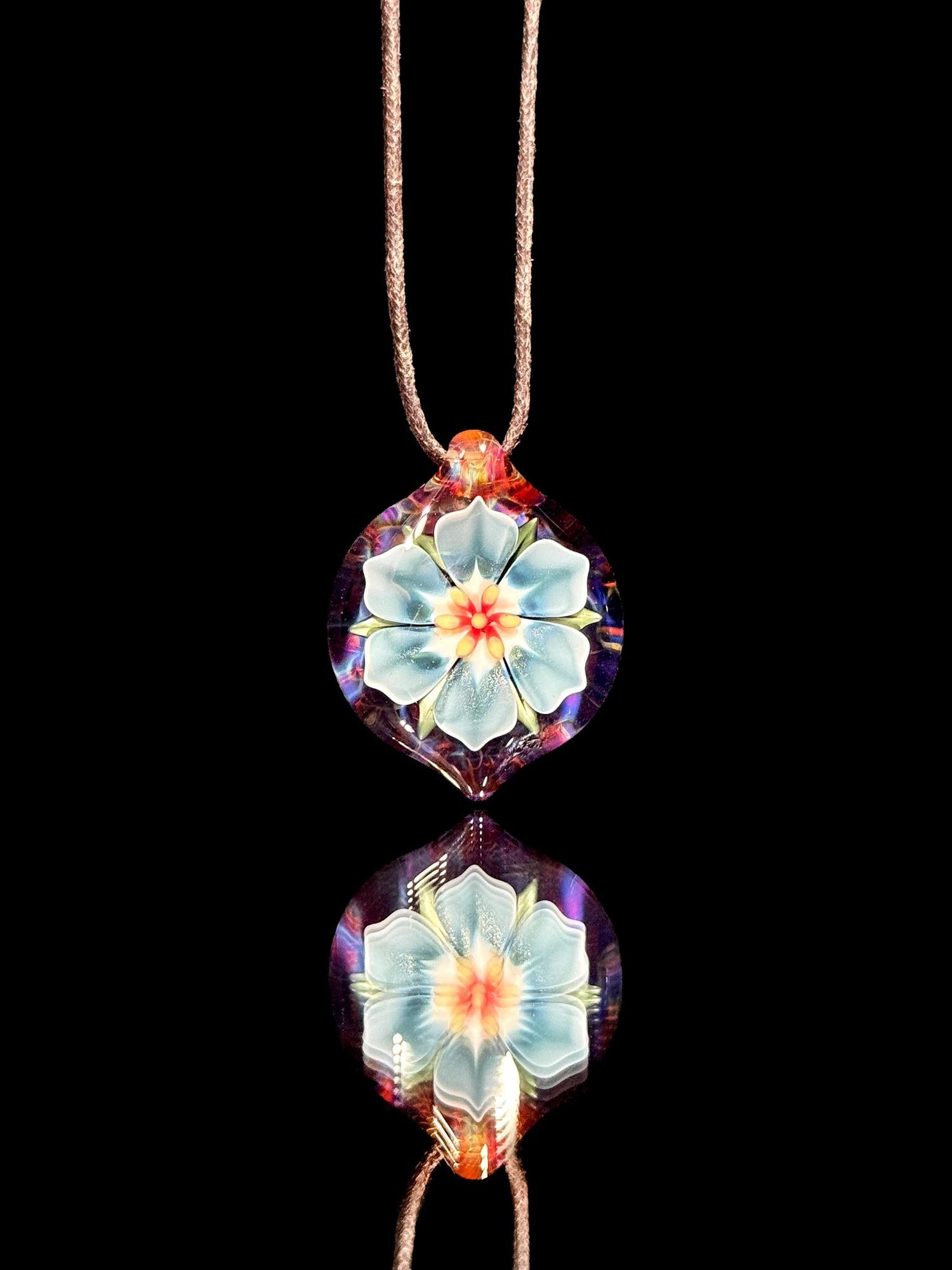 Florin Glass Flower Pendant