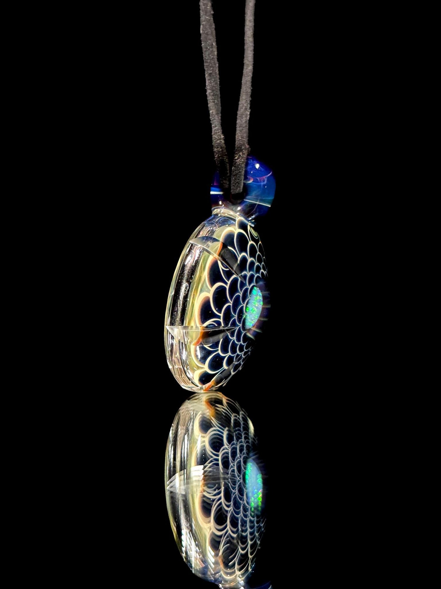 JuJu Glass Carved Dotstack Pendant
