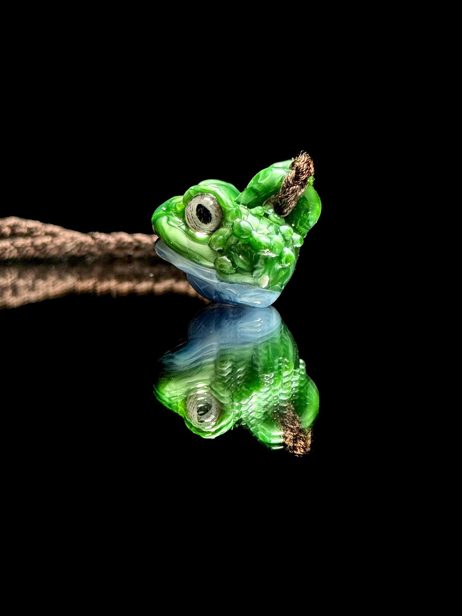 Kengtaro Glass Toad Head Pendant