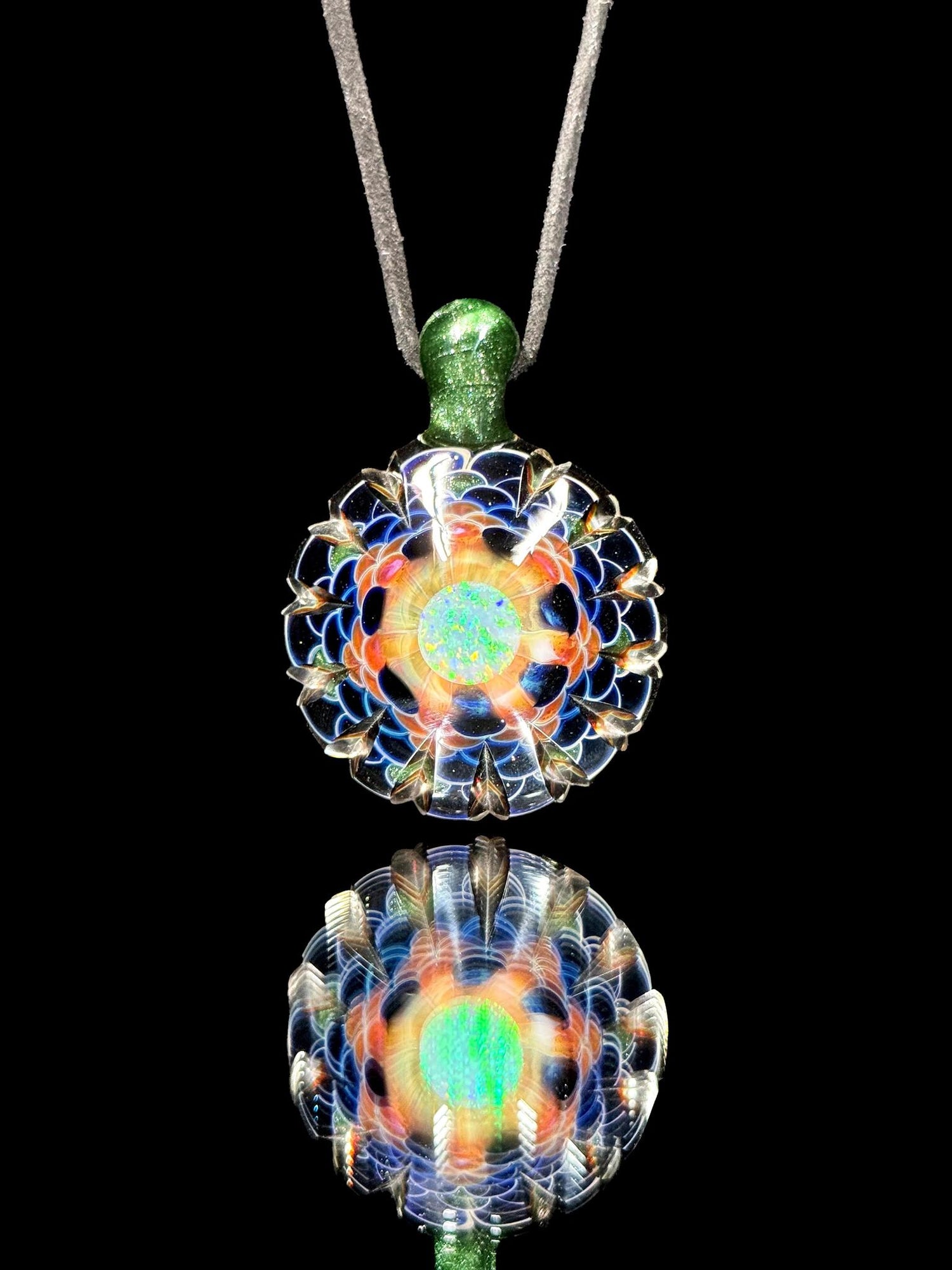 JuJu Glass Carved Dotstack Pendant