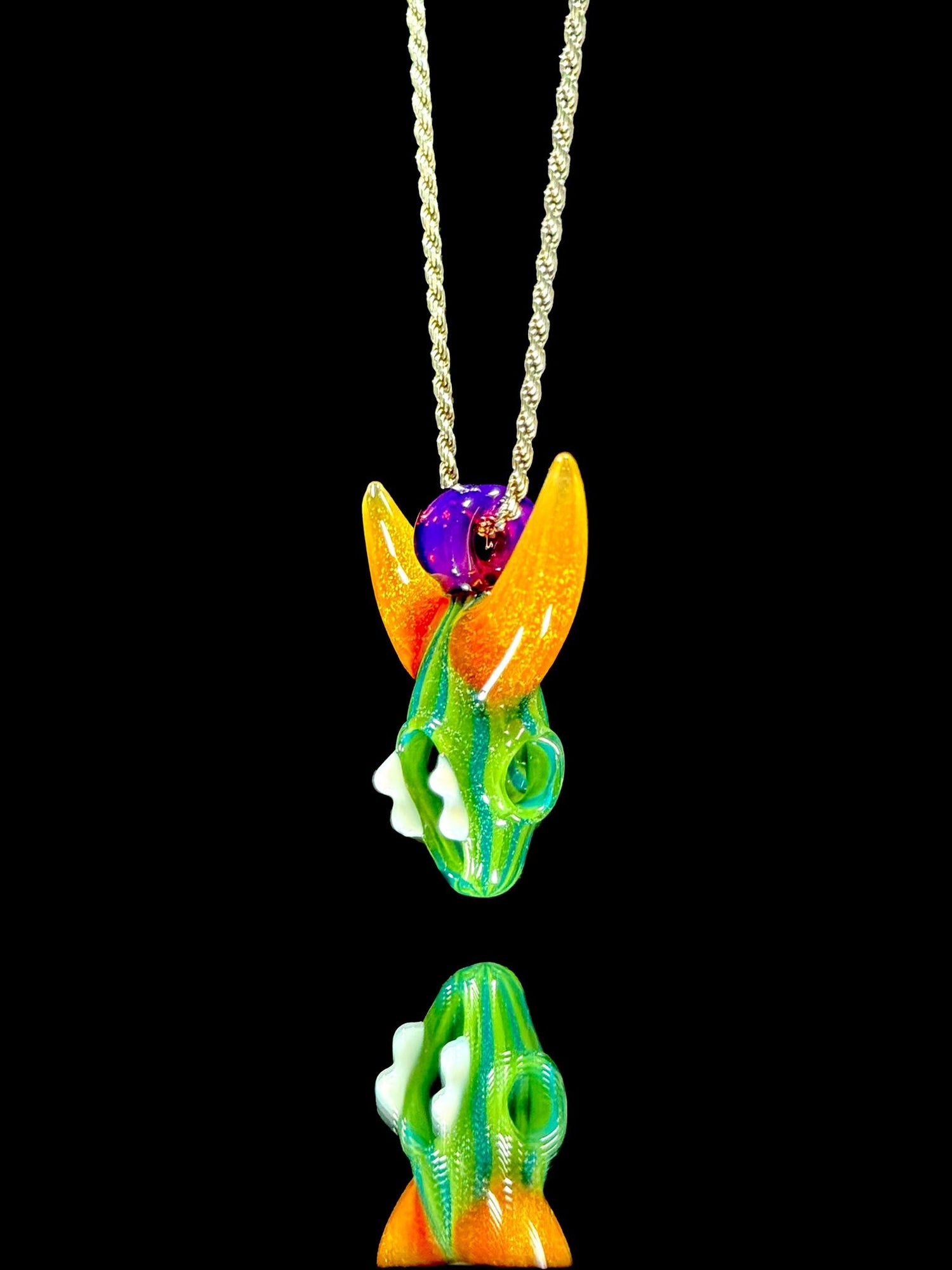 Darby Green Skull Pendant