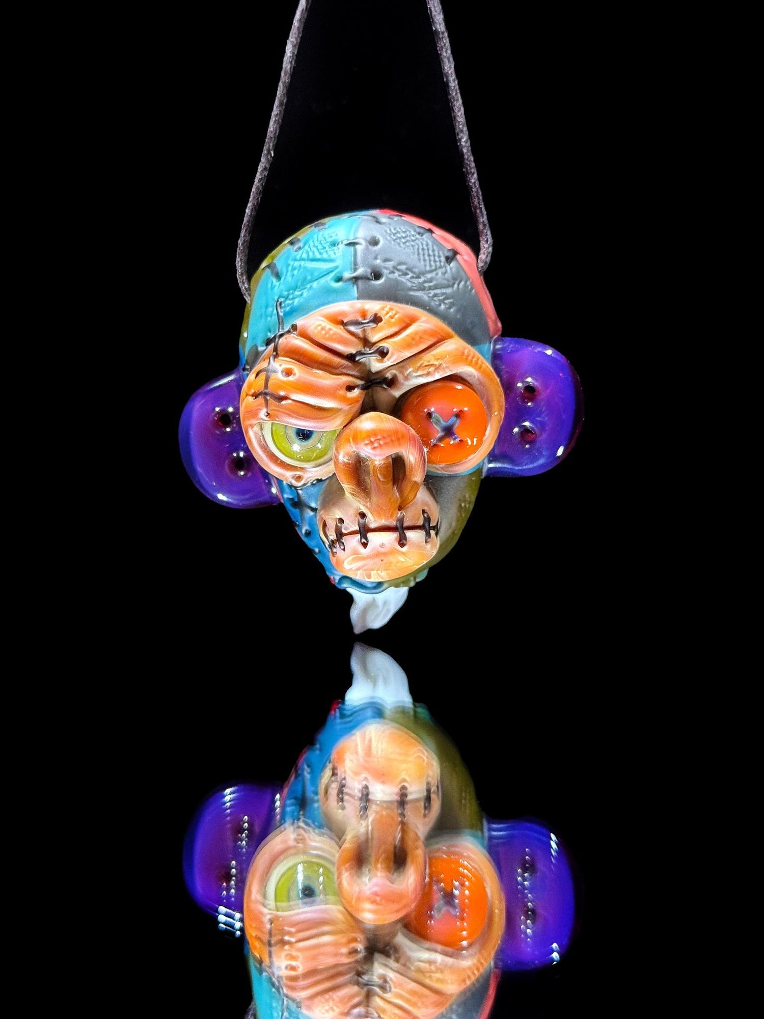 Muller x Coyle Quilted Monkey Head Pendant