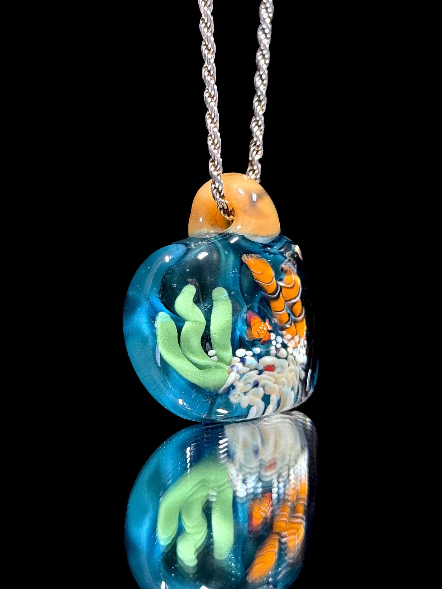 Popeye Glass Aquarium Pendant