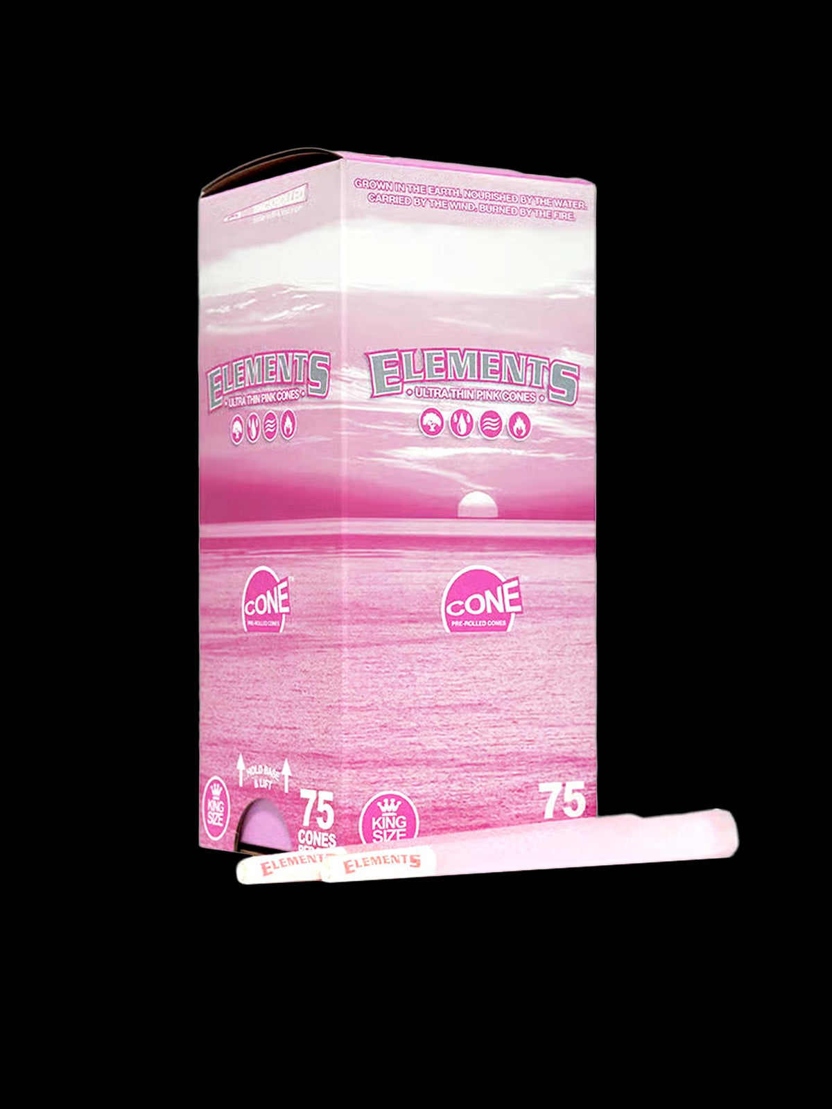 Elements Cones Pink King Size 75pk