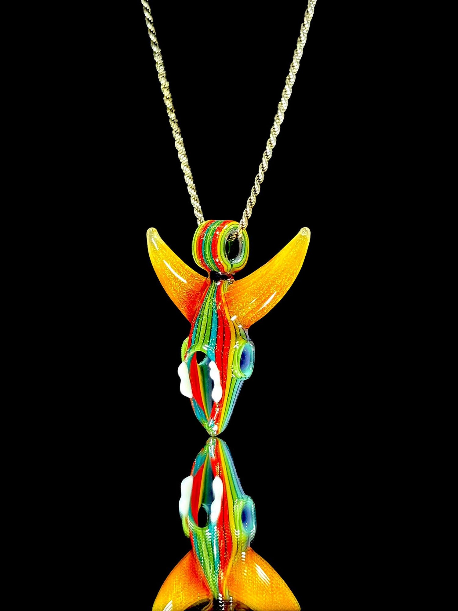 Darby Rainbow Skull Pendant