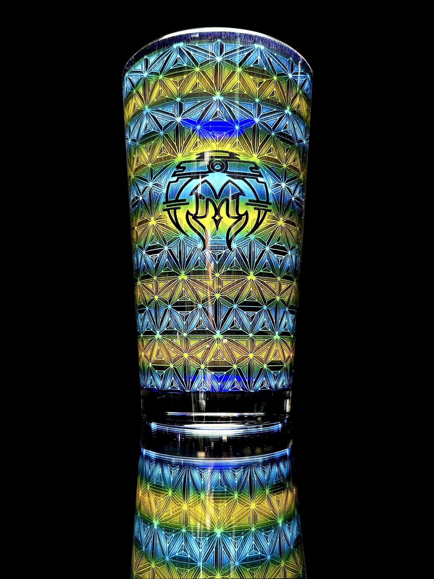 Mothership Hologram Pint Glass