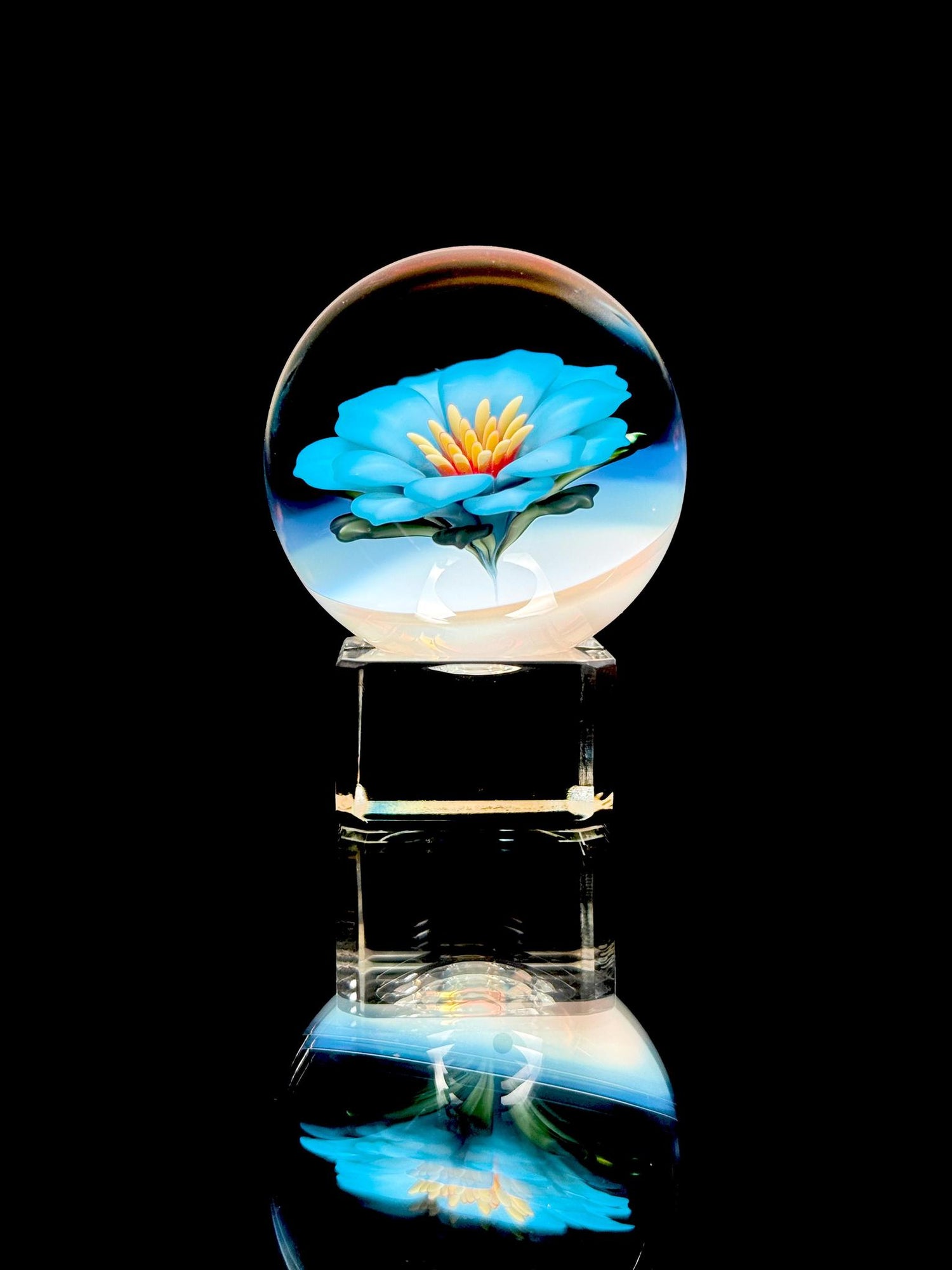 Florin Glass Md Flower Marble