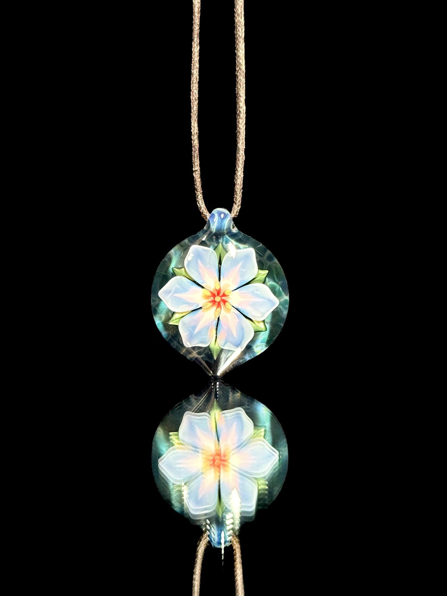 Florin Glass Flower Pendant