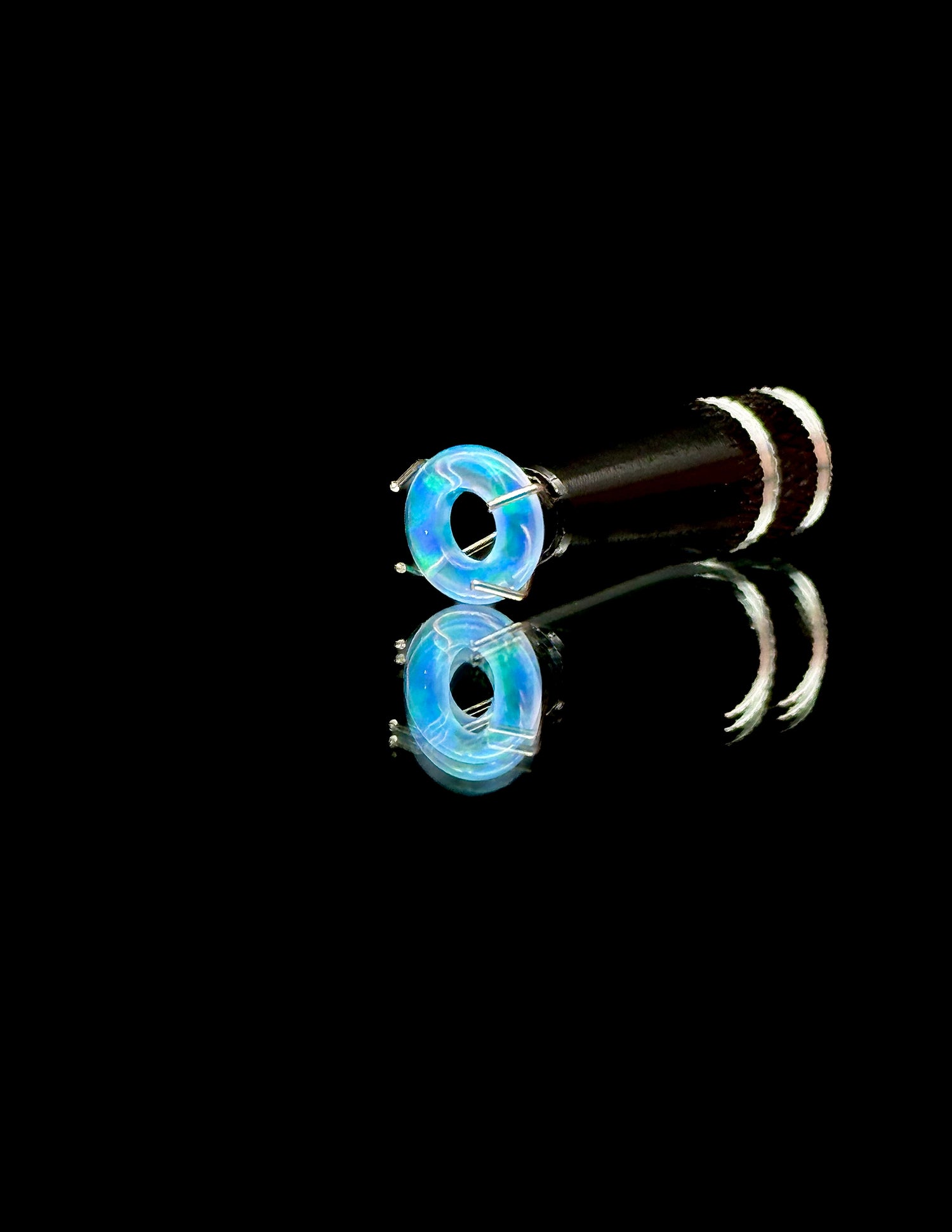 Ruby Pearl Co Blue Opal Donut 8mm