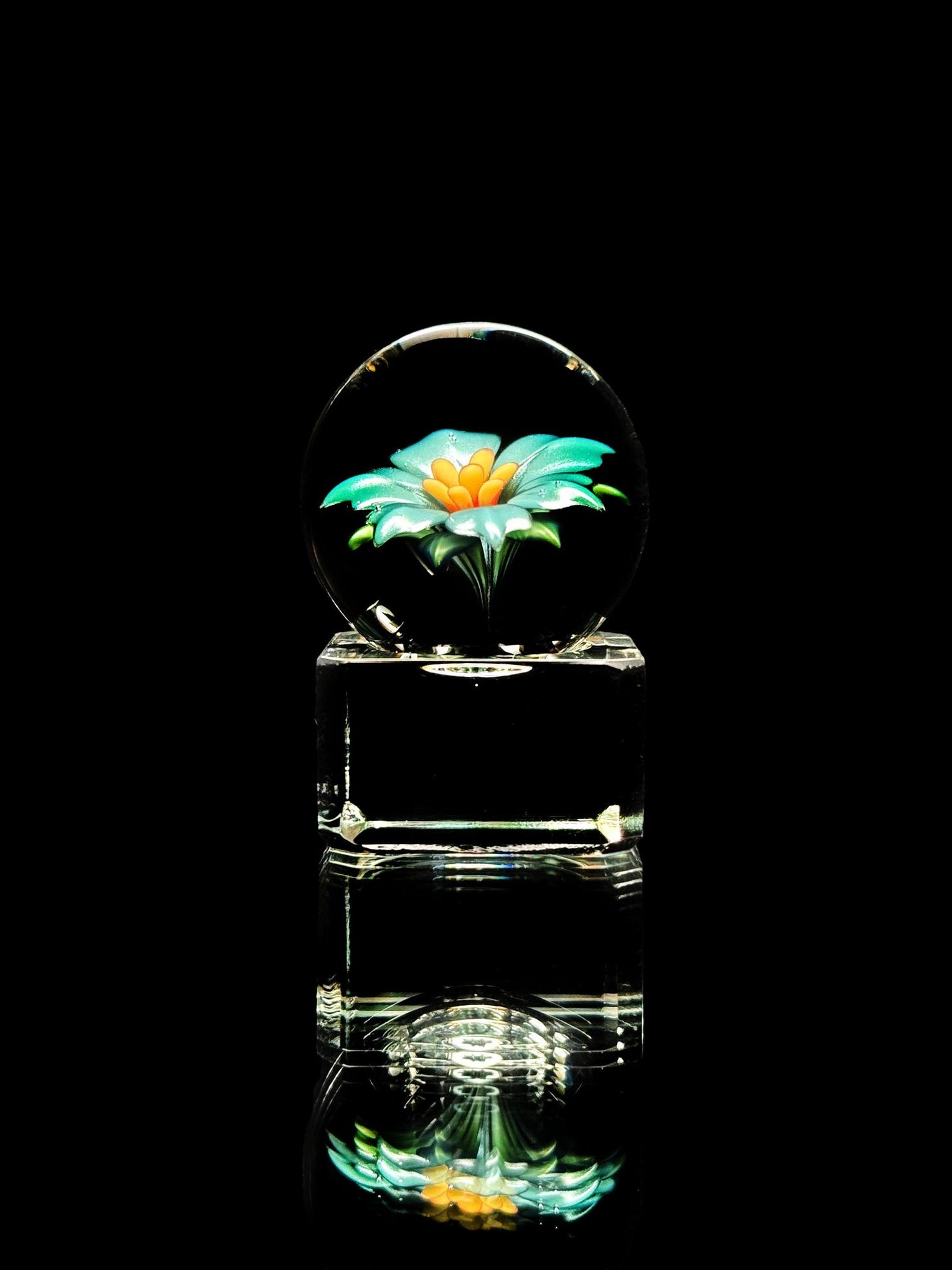 Florin Glass Flower Marble