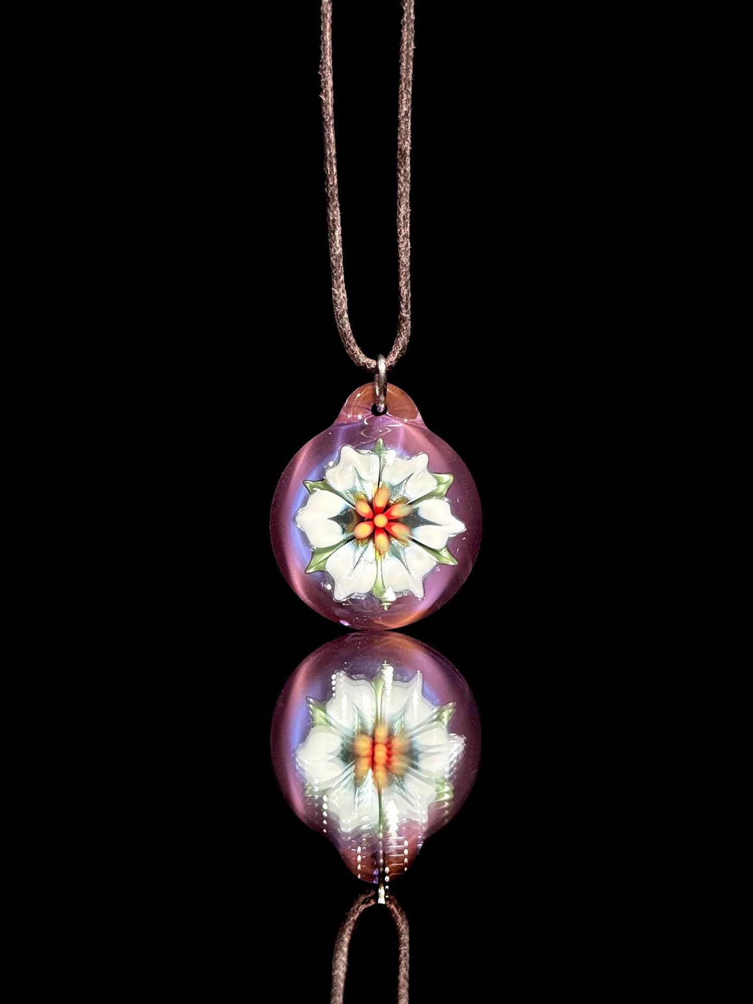 Florin Glass Flower Pendant
