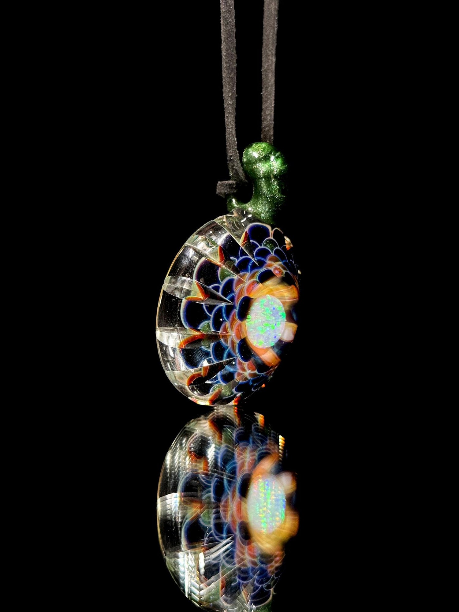 JuJu Glass Carved Dotstack Pendant