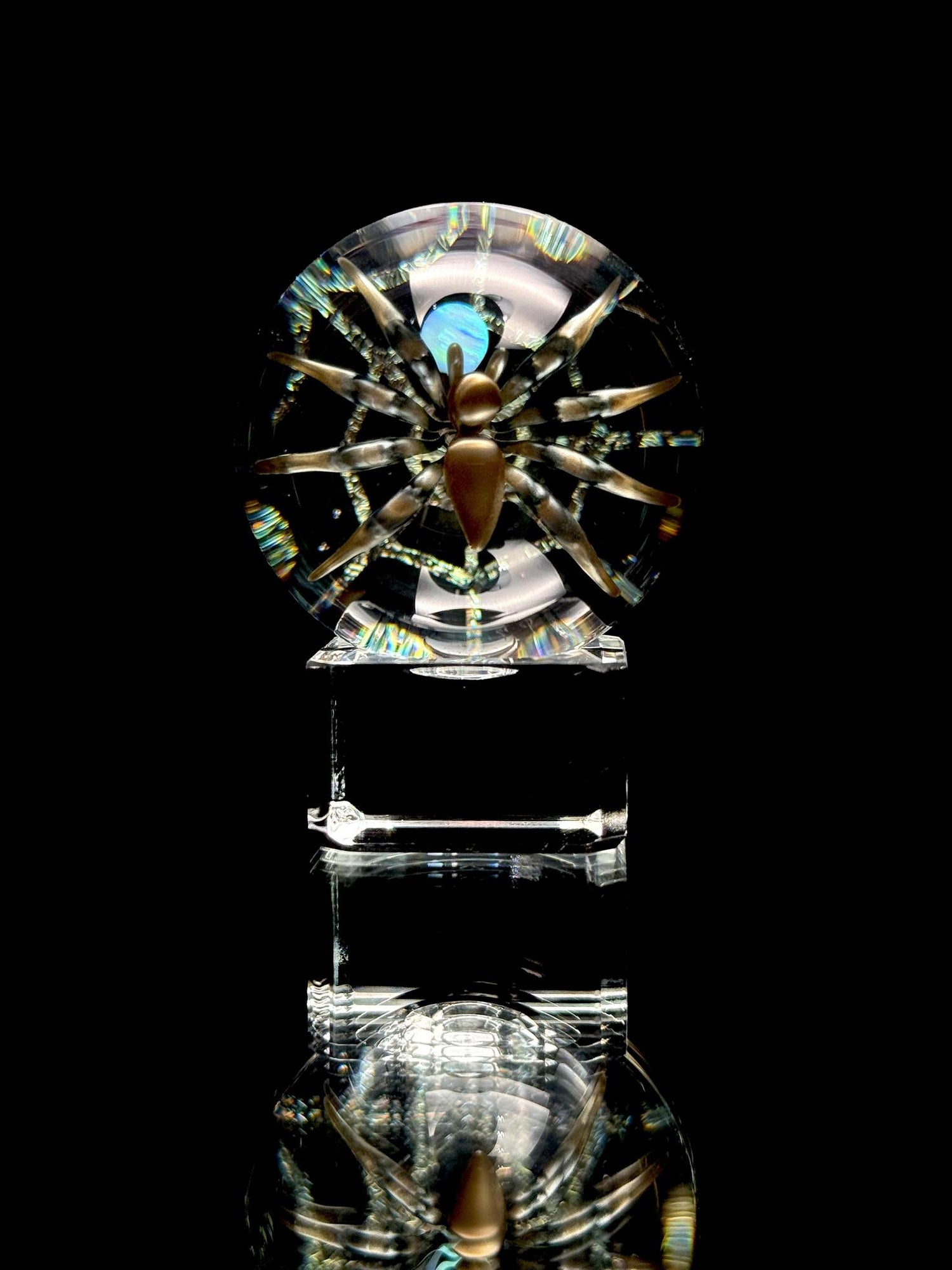 Florin Glass Lg Opal Spider Marble