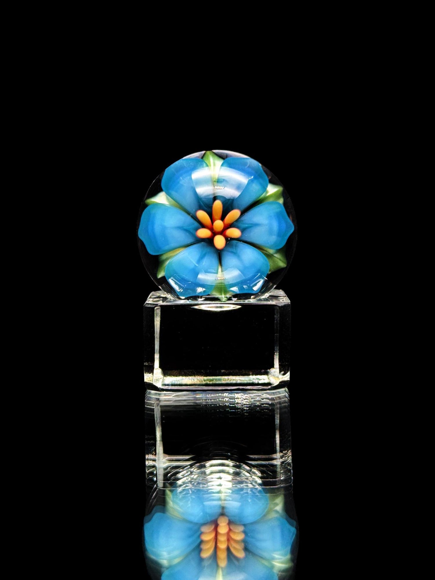 Florin Glass Flower Marble