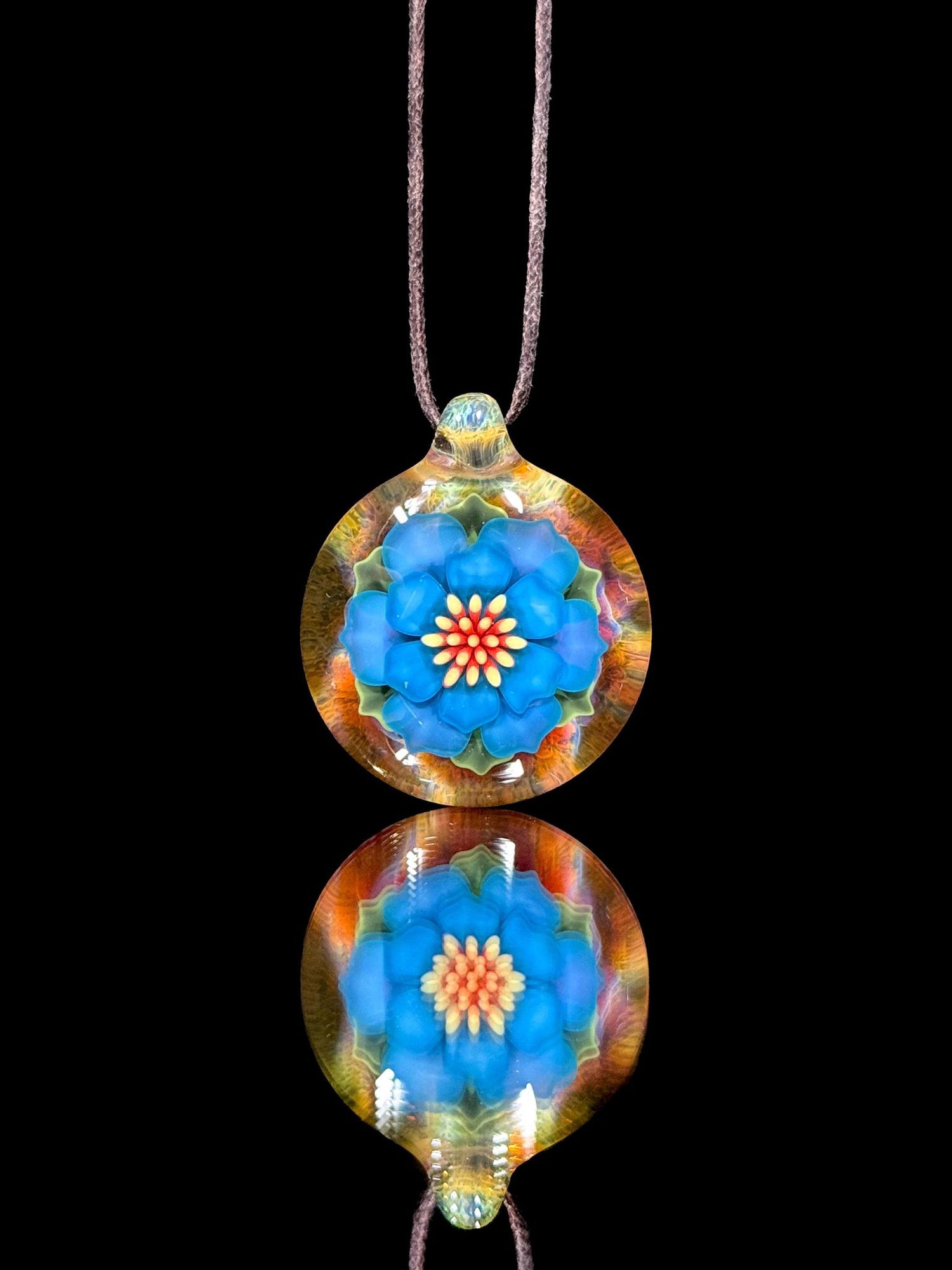 Florin Glass Flower Pendant