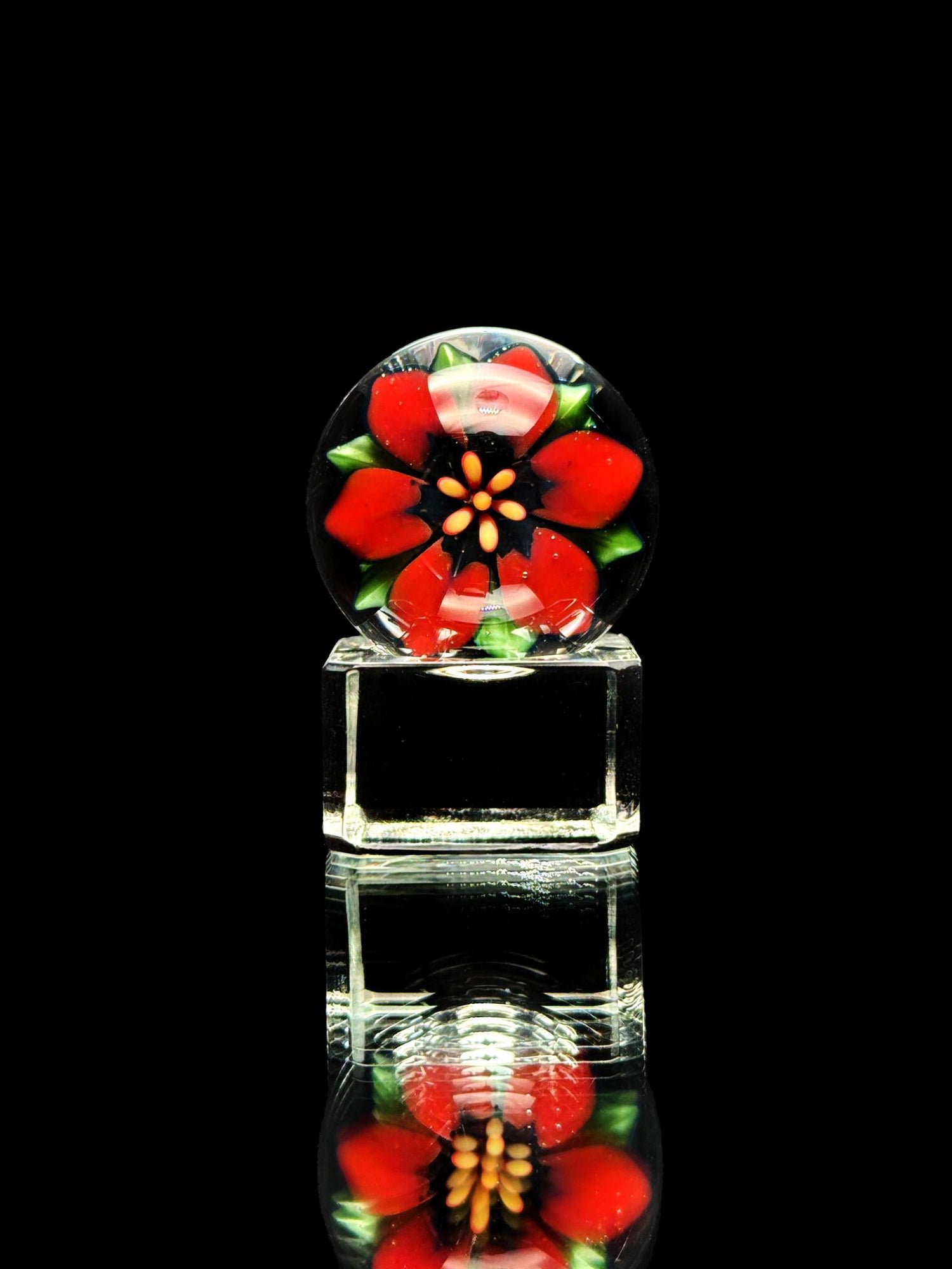 Florin Glass Flower Marble