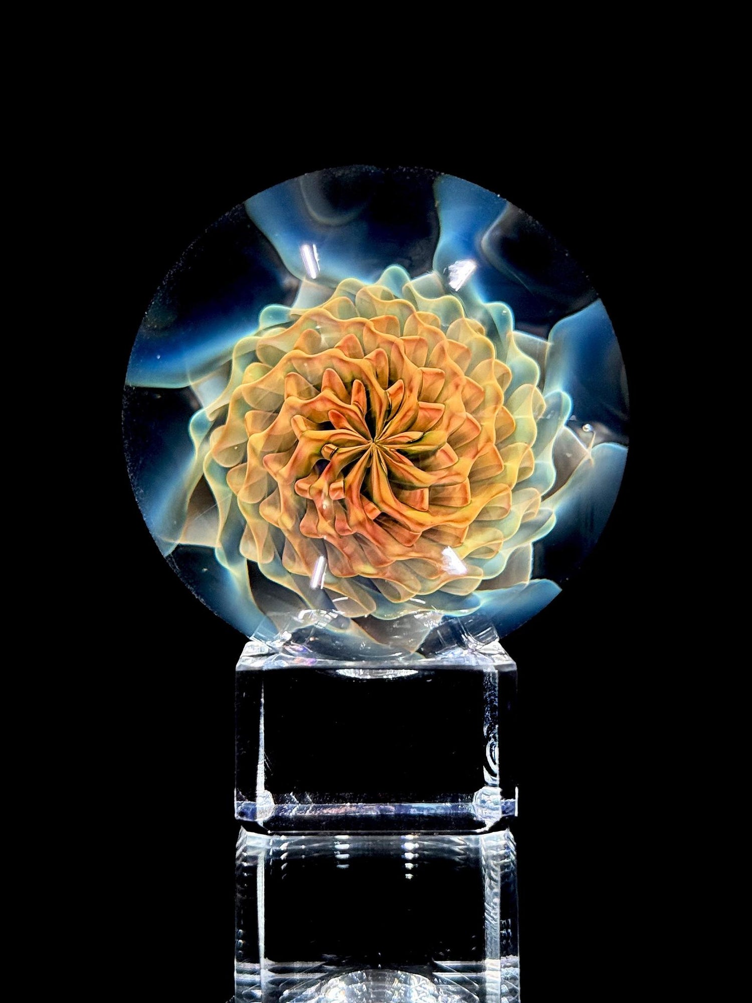 Florin Glass Lg Fumed Implosion Marble