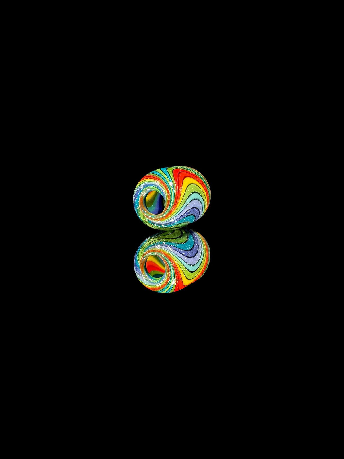 Darby Lg Rainbow Swirl Bead