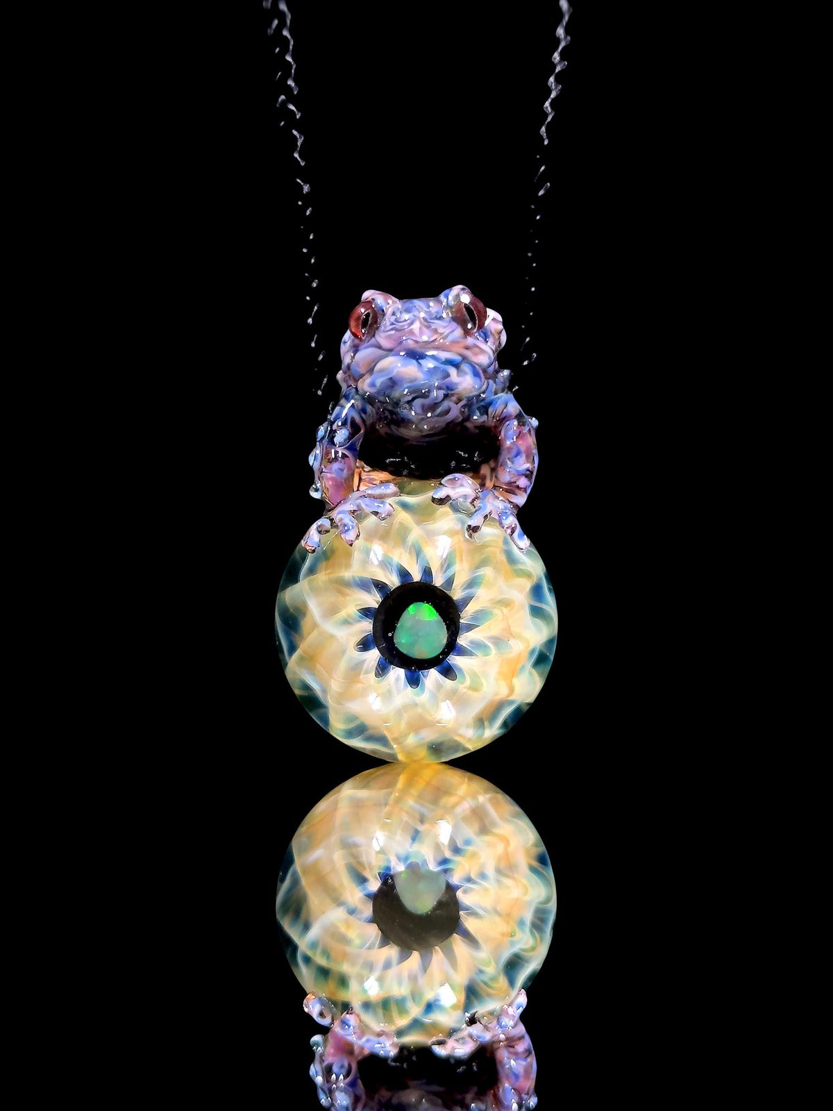Kengtaro Glass Uv Toad Pendant