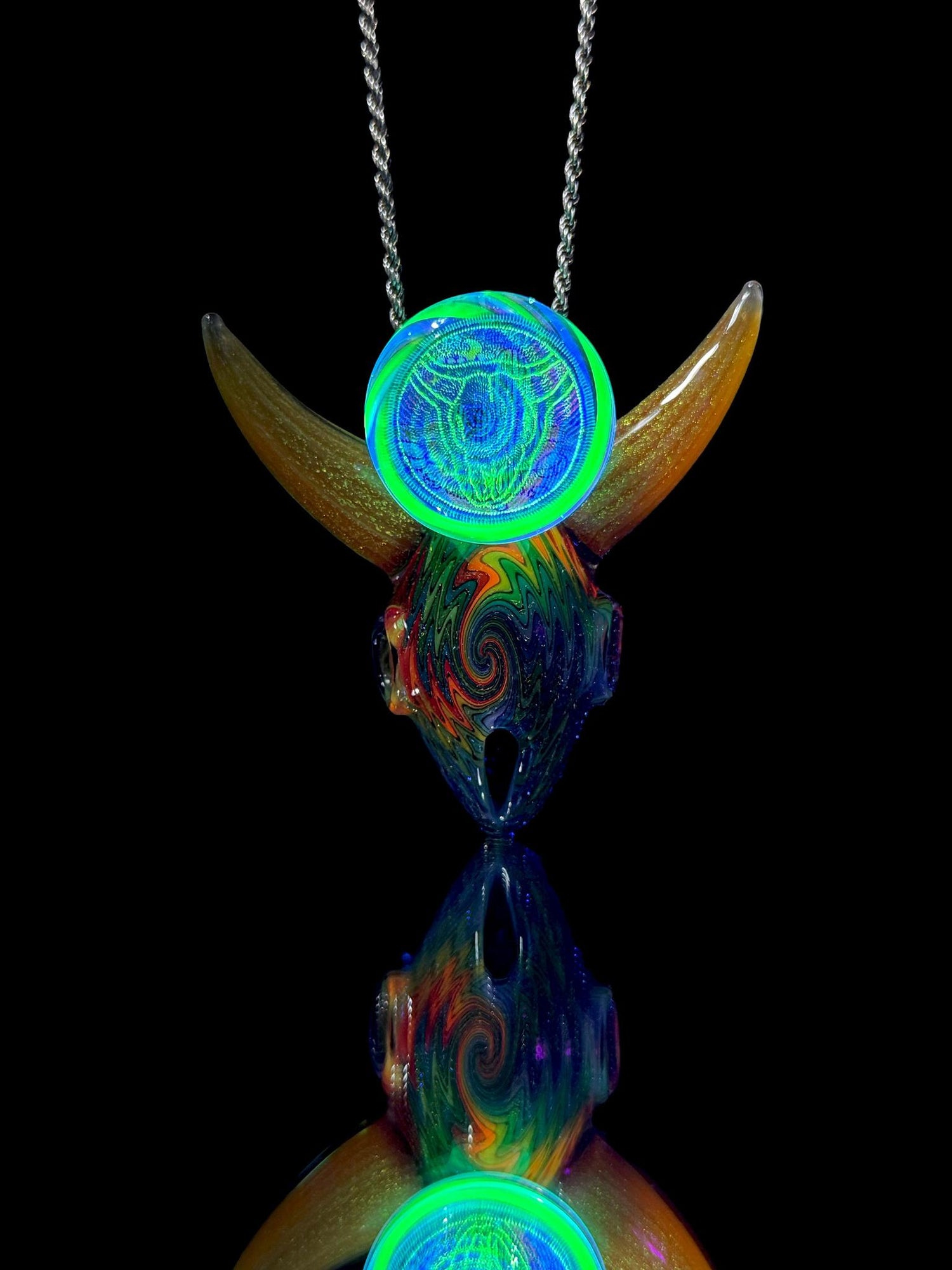 Darby x Rose Roads Cow Skull Pendant