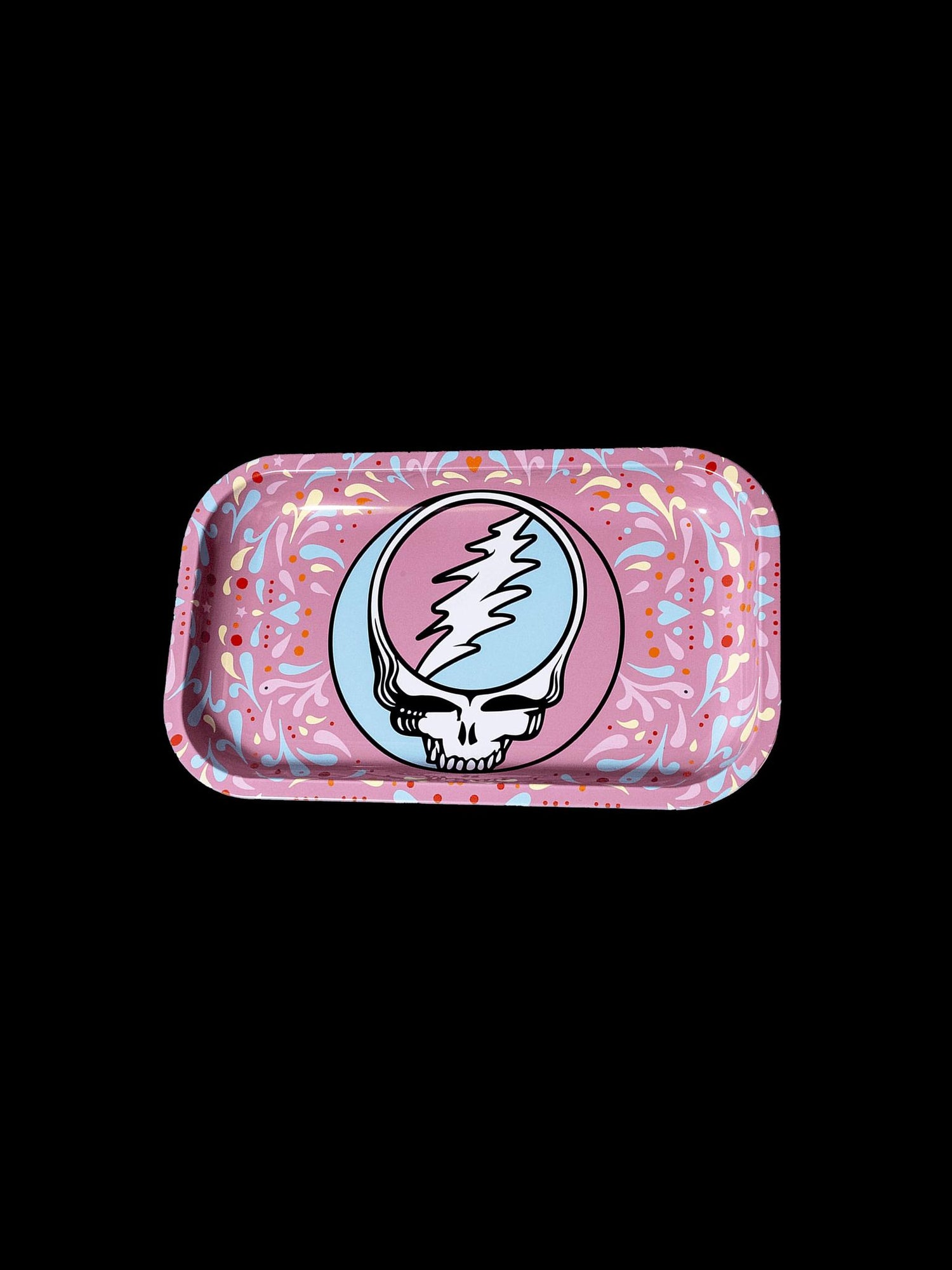 Blazy Susan x Grateful Dead Rolling Tray Md Pink & Blue Stealie