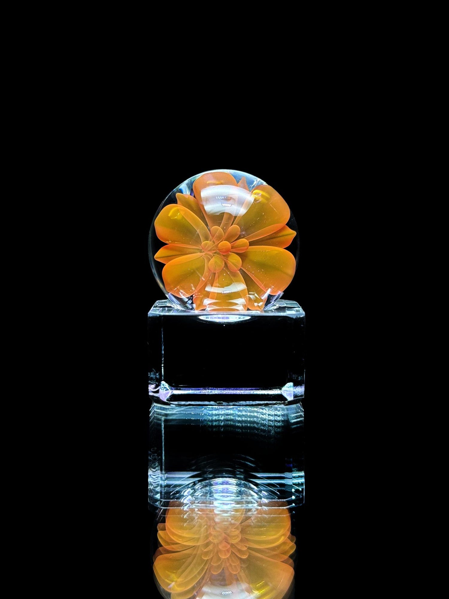 Florin Glass Flower Marble