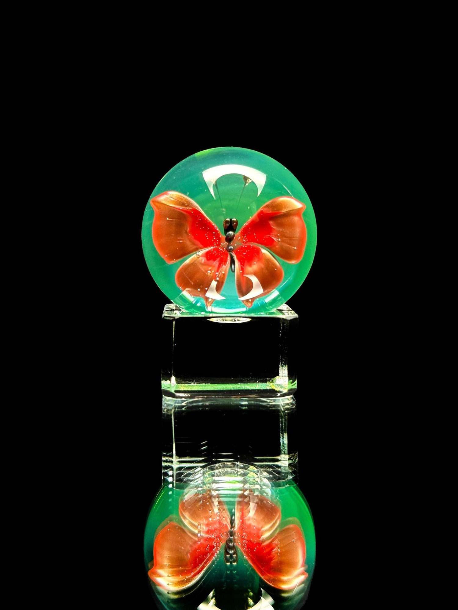 Florin Glass Md Butterfly Marble