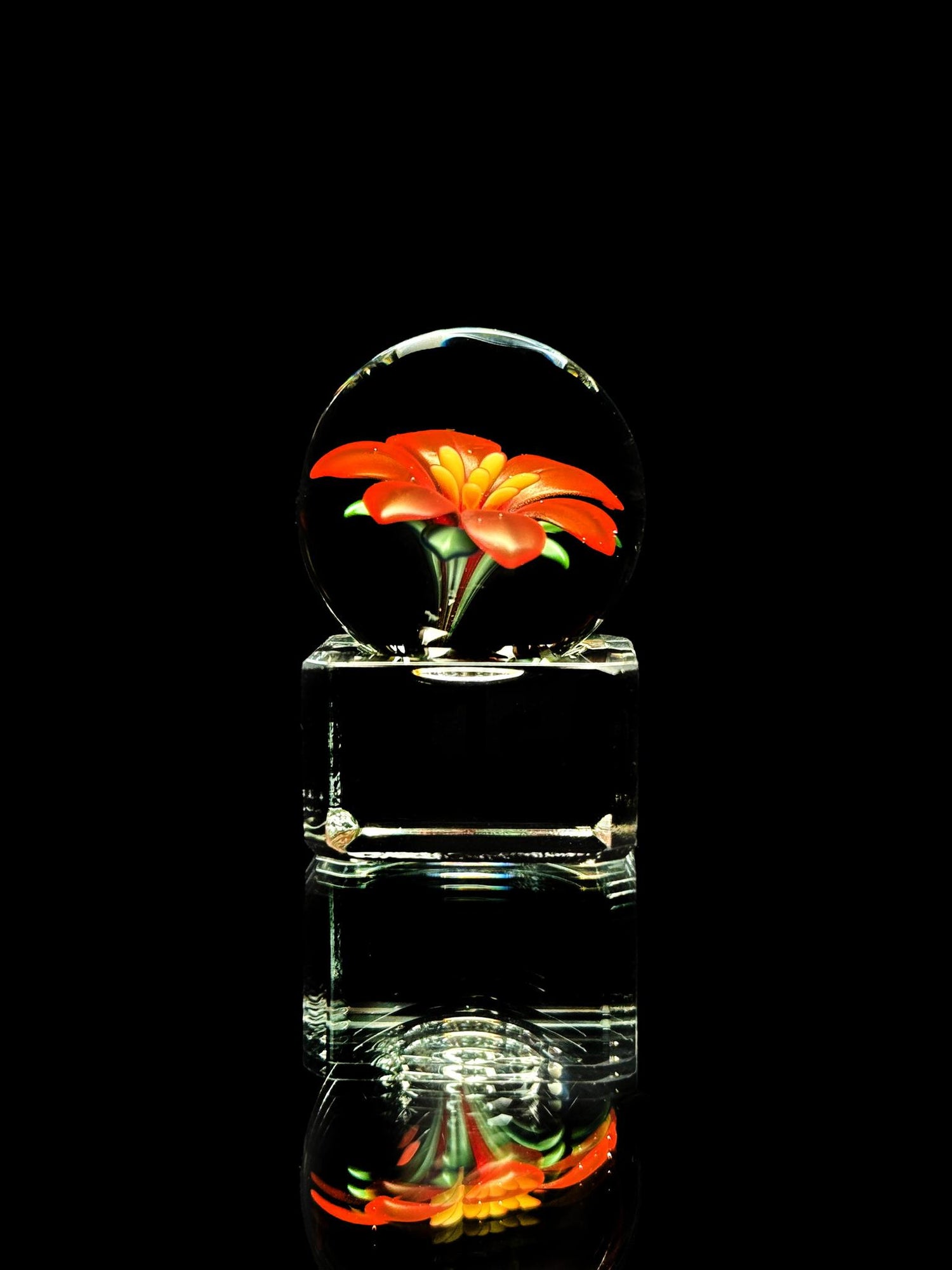 Florin Glass Flower Marble