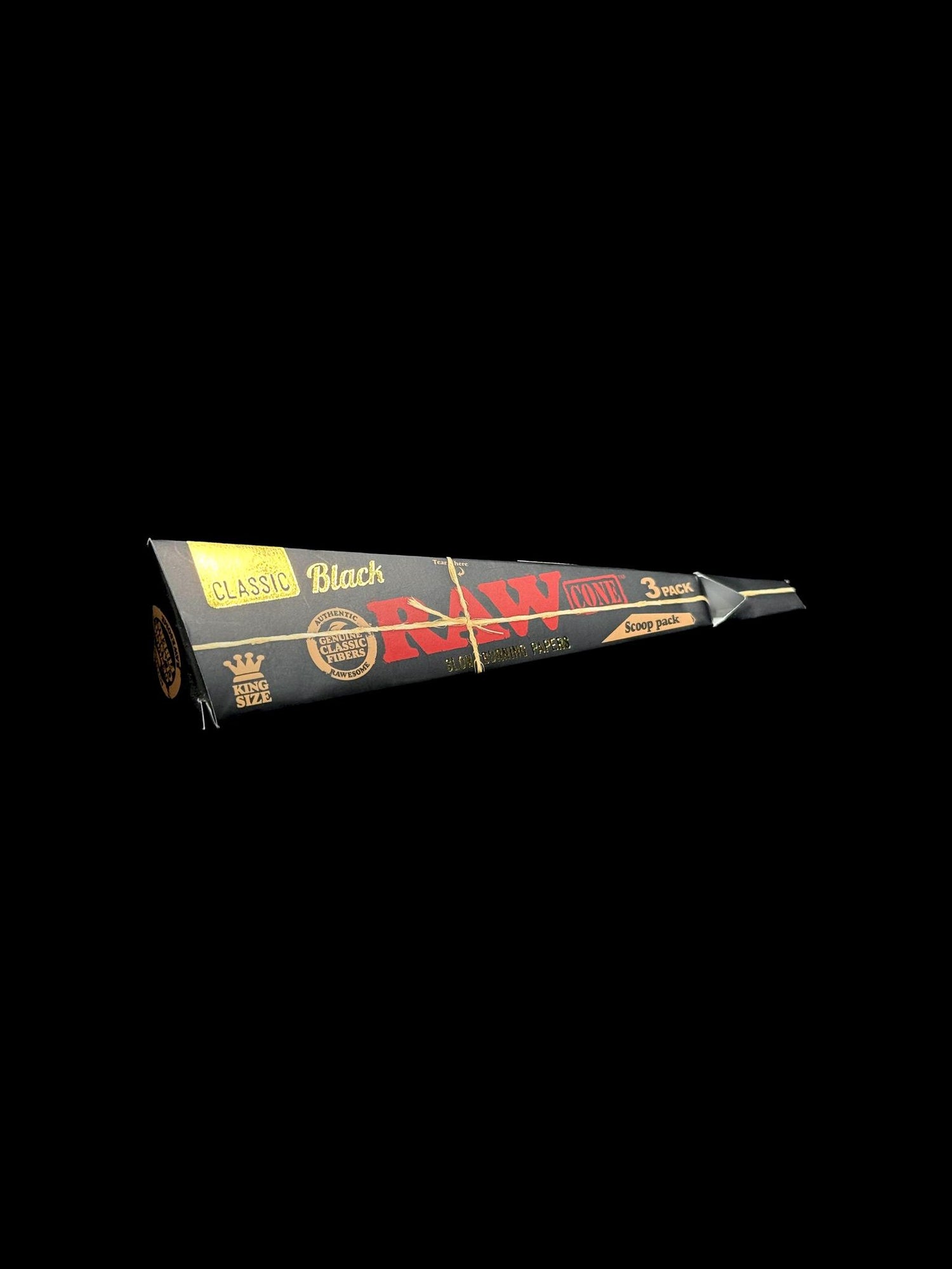 Raw Cone Black King Size 3pk Scoop Pack