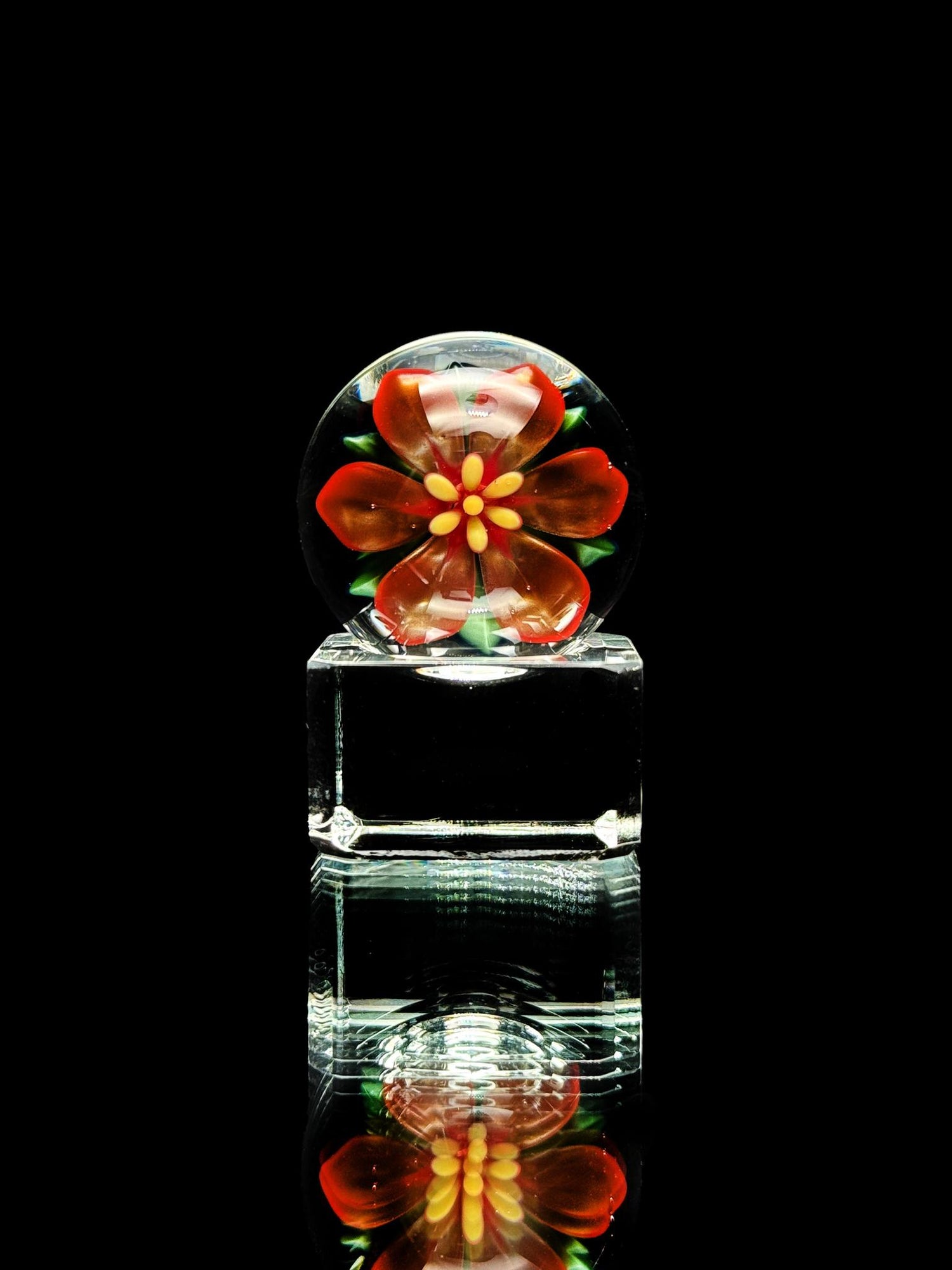 Florin Glass Flower Marble
